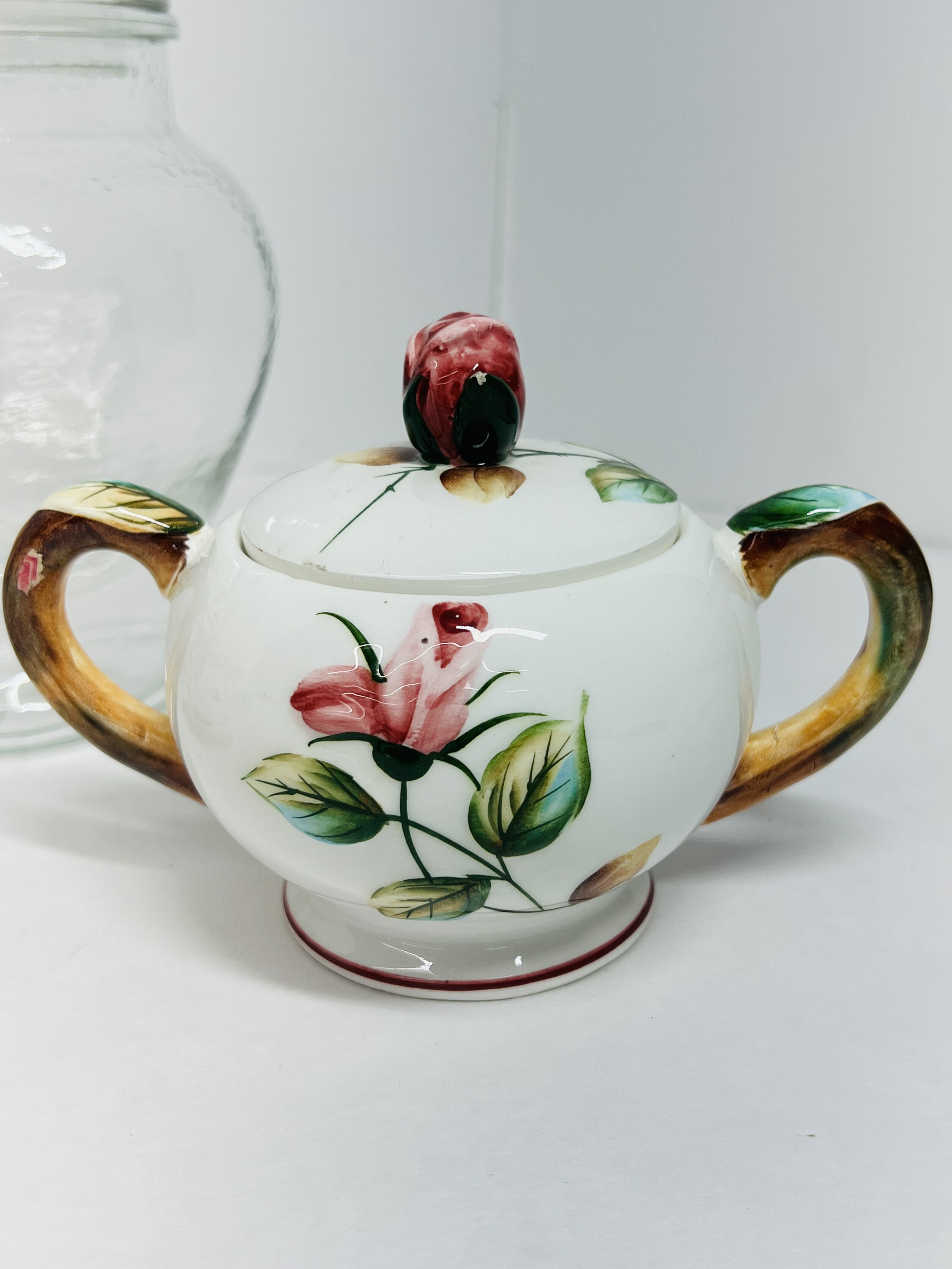 LEFTON ATTRIBUTED CERAMIC ROSE SERVICE, 1950S