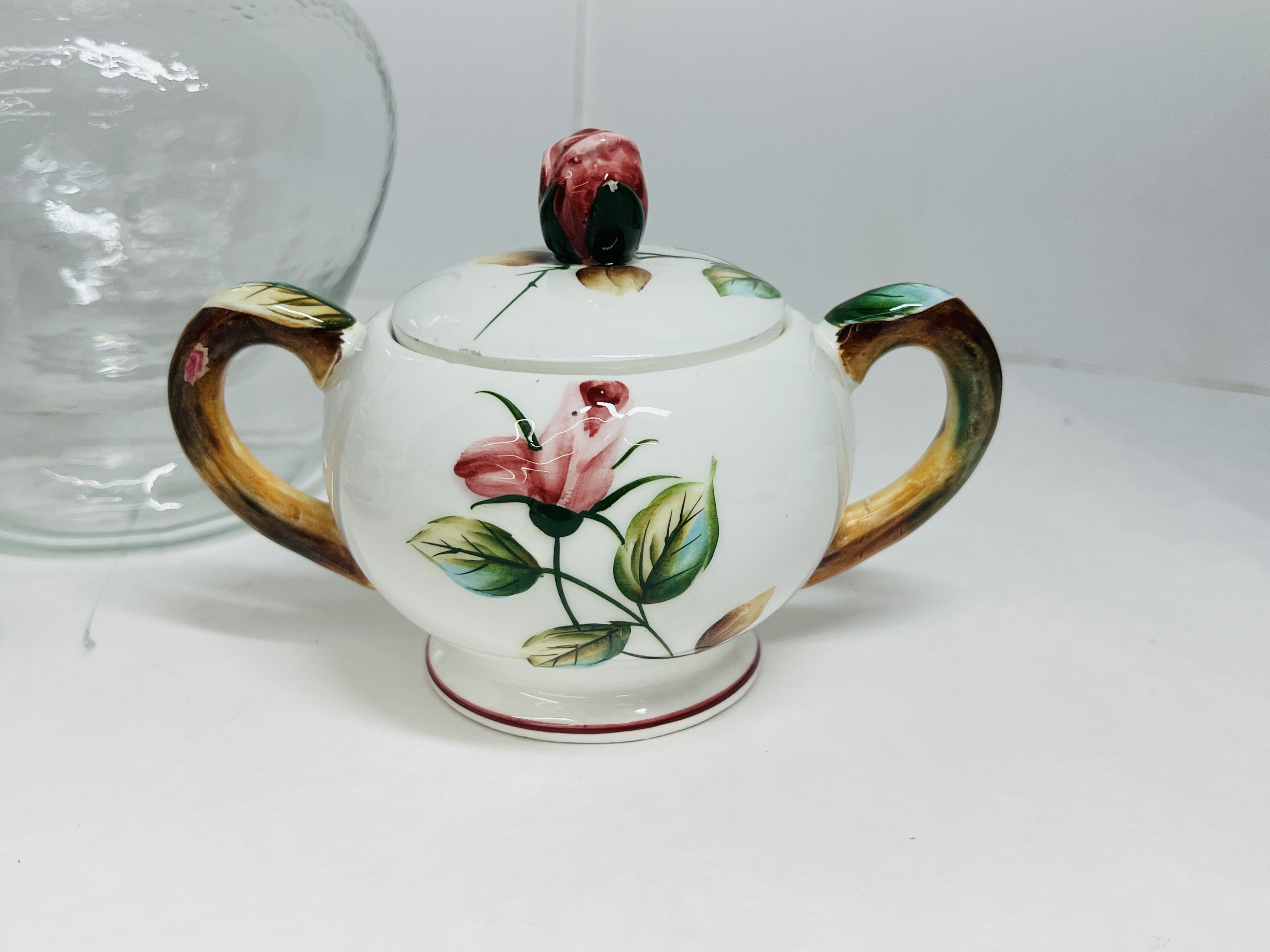 LEFTON ATTRIBUTED CERAMIC ROSE SERVICE, 1950S