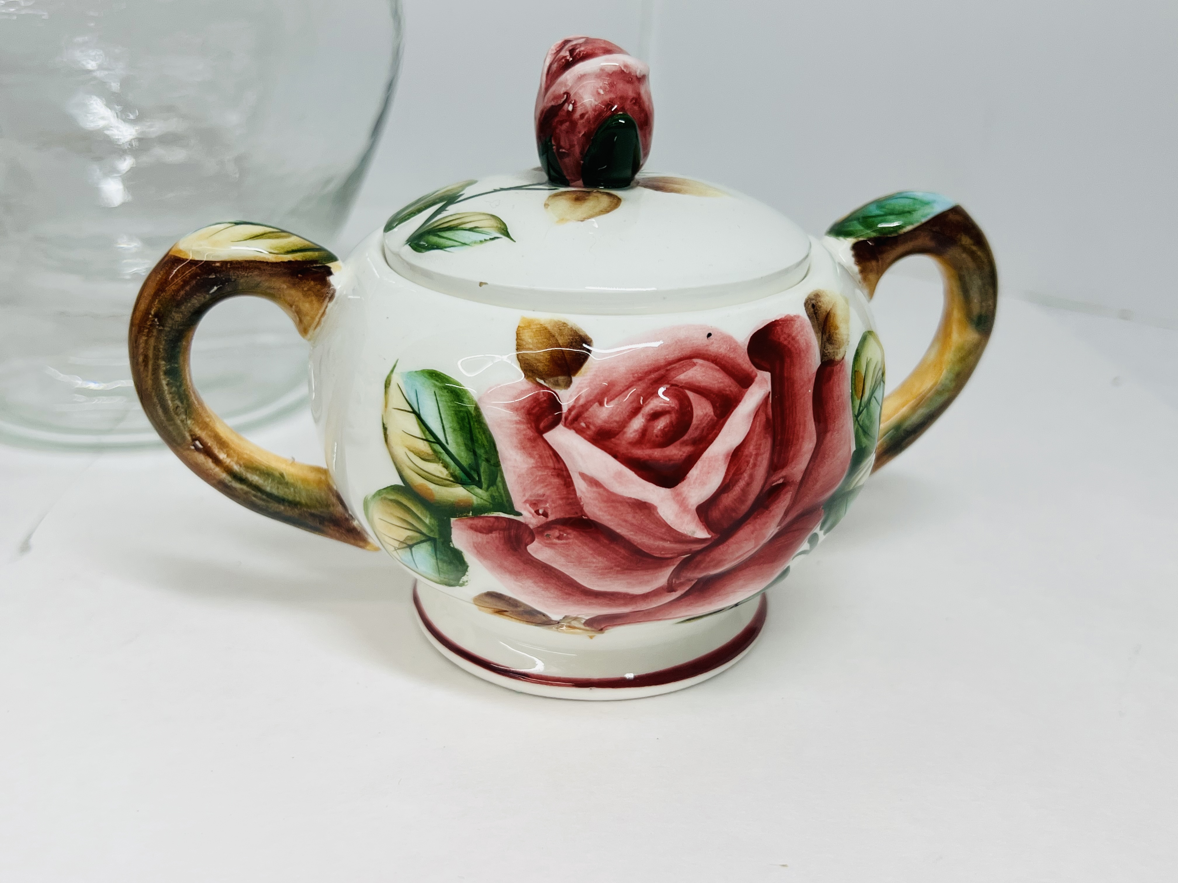 LEFTON ATTRIBUTED CERAMIC ROSE SERVICE, 1950S