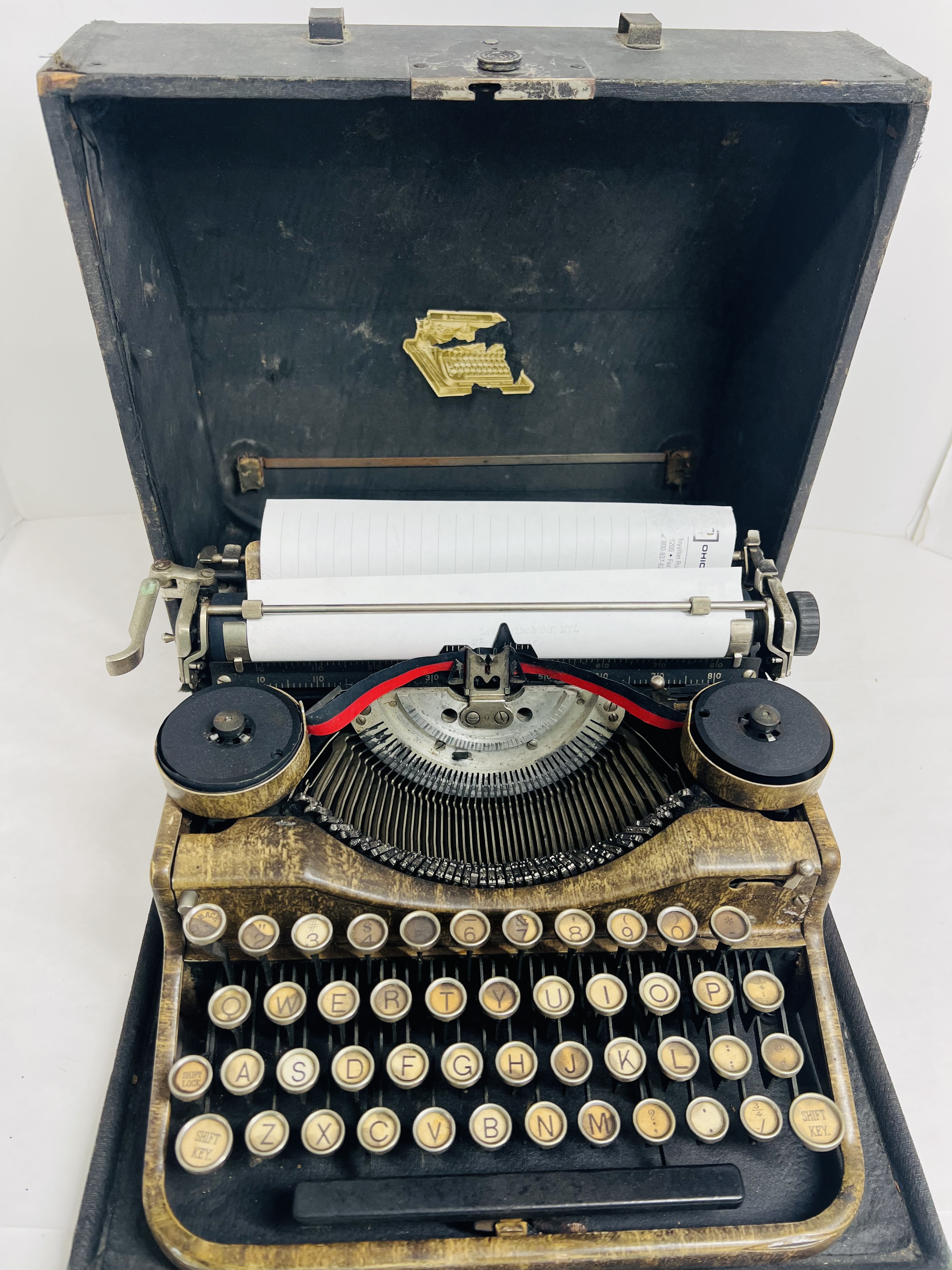 UNDERWOOD METAL PORTABLE TYPEWRITER, 1920S