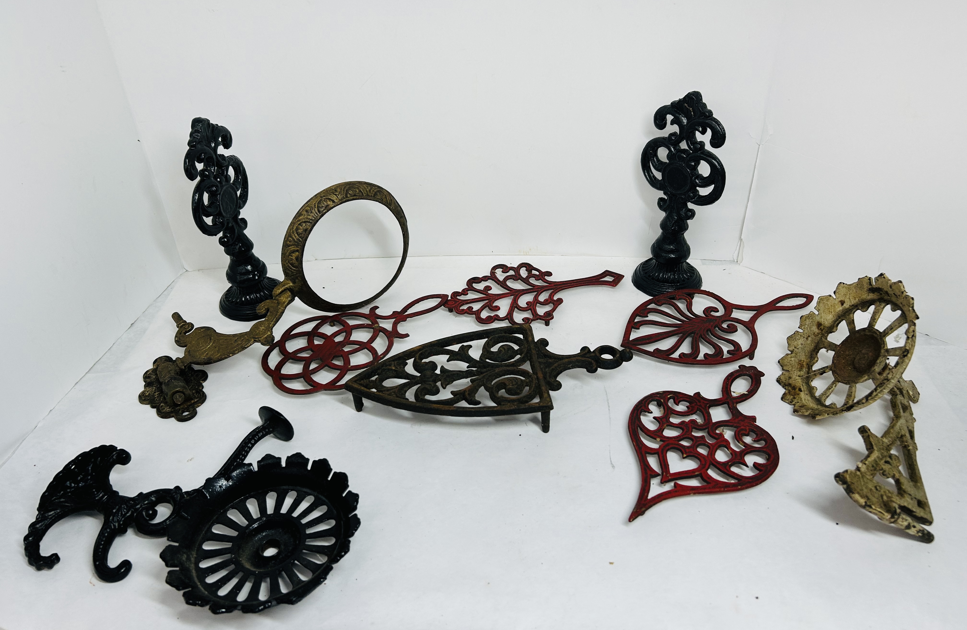 ASSORTED CAST IRON DECORATIVE WARES