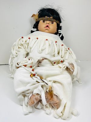 KELDEN SCHUEMY NATIVE AMERICAN DOLL, 1990s. Native American collector doll by Kelden Schuemy 