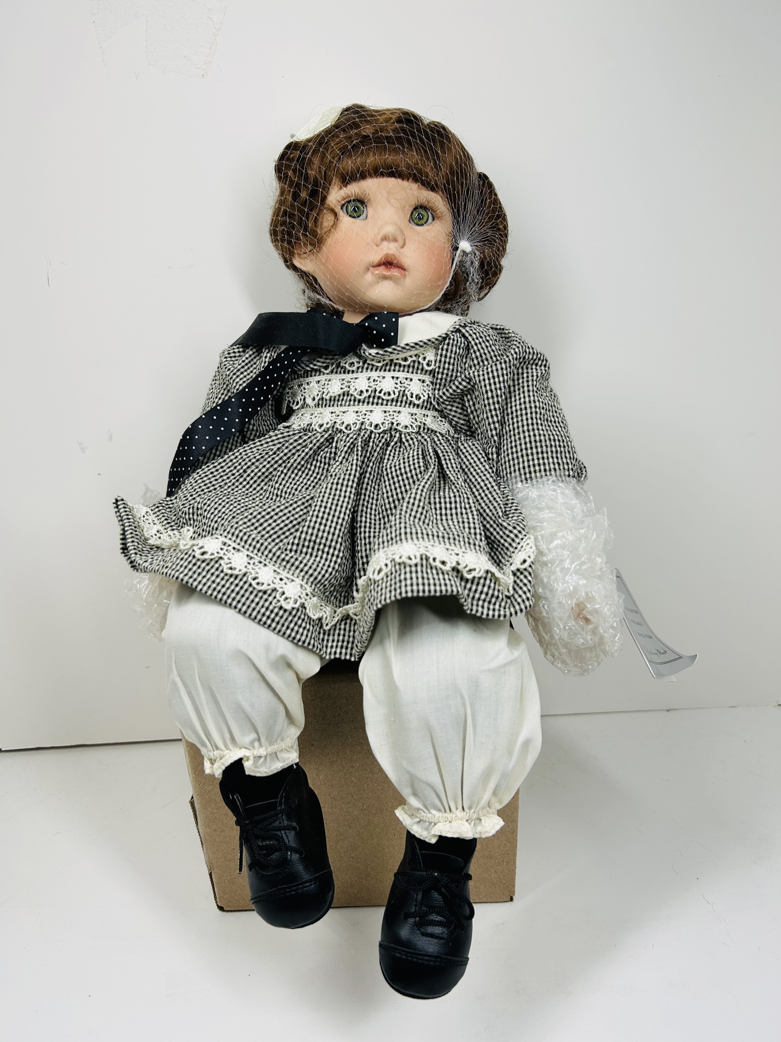 DANBURY MINT "HALEY" PORCELAIN DOLL, 1990S