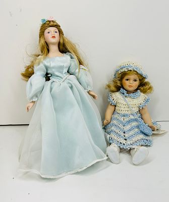 AVON CINDERELLA AND PORCELAIN DOLLS, 1980S. Avon porcelain Cinderella doll from the 1984 Fairy 