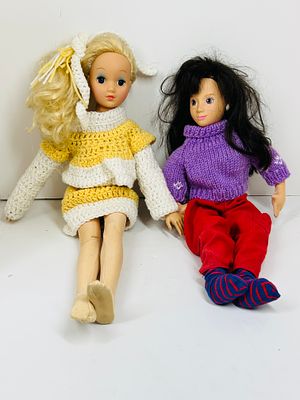 TWO MATTEL MY CHILD DOLLS, 1986. Pair of My Child dolls produced by Mattel, Inc., featuring 
