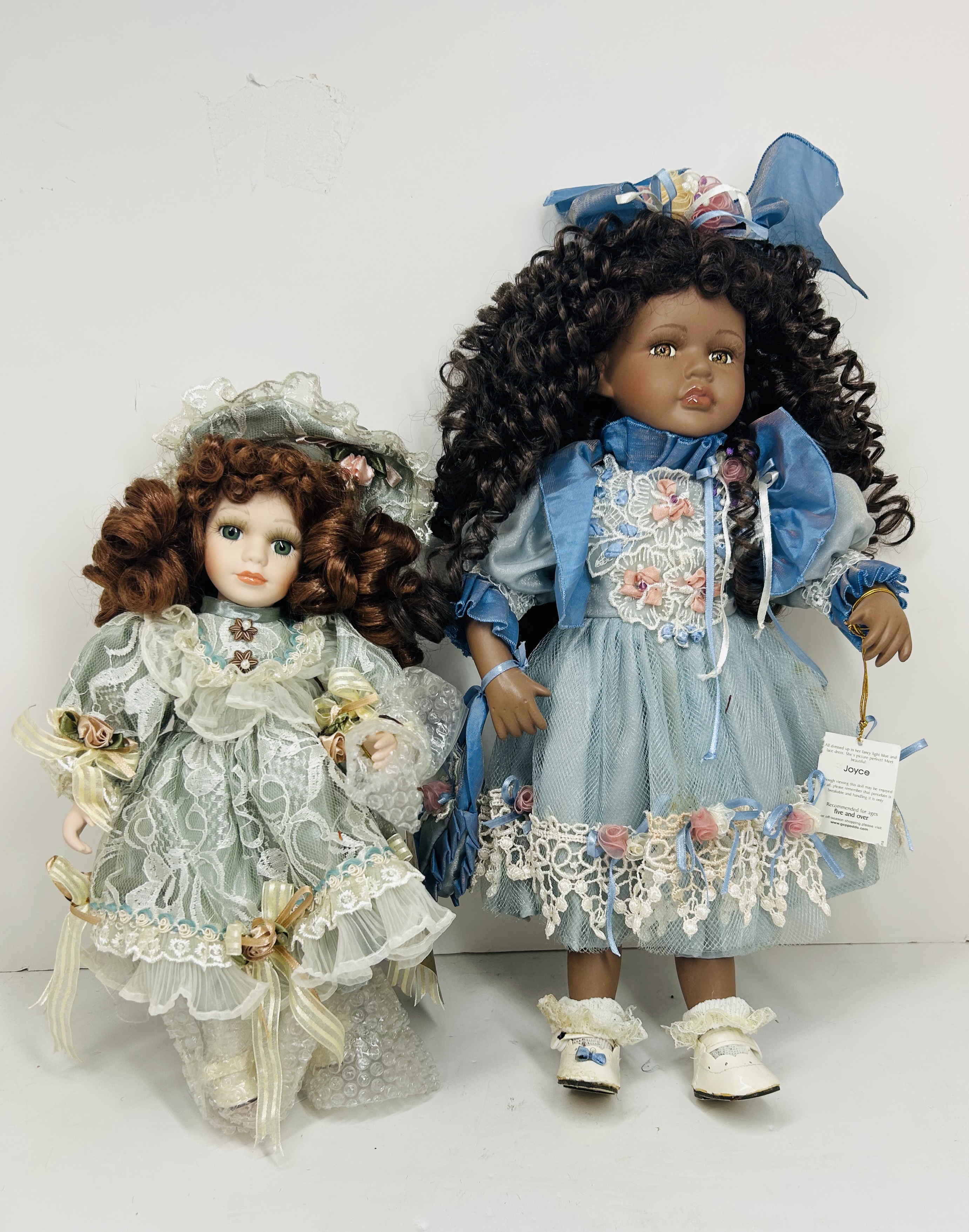 TWO SEYMOUR MANN AND GEPPETTO DOLLS