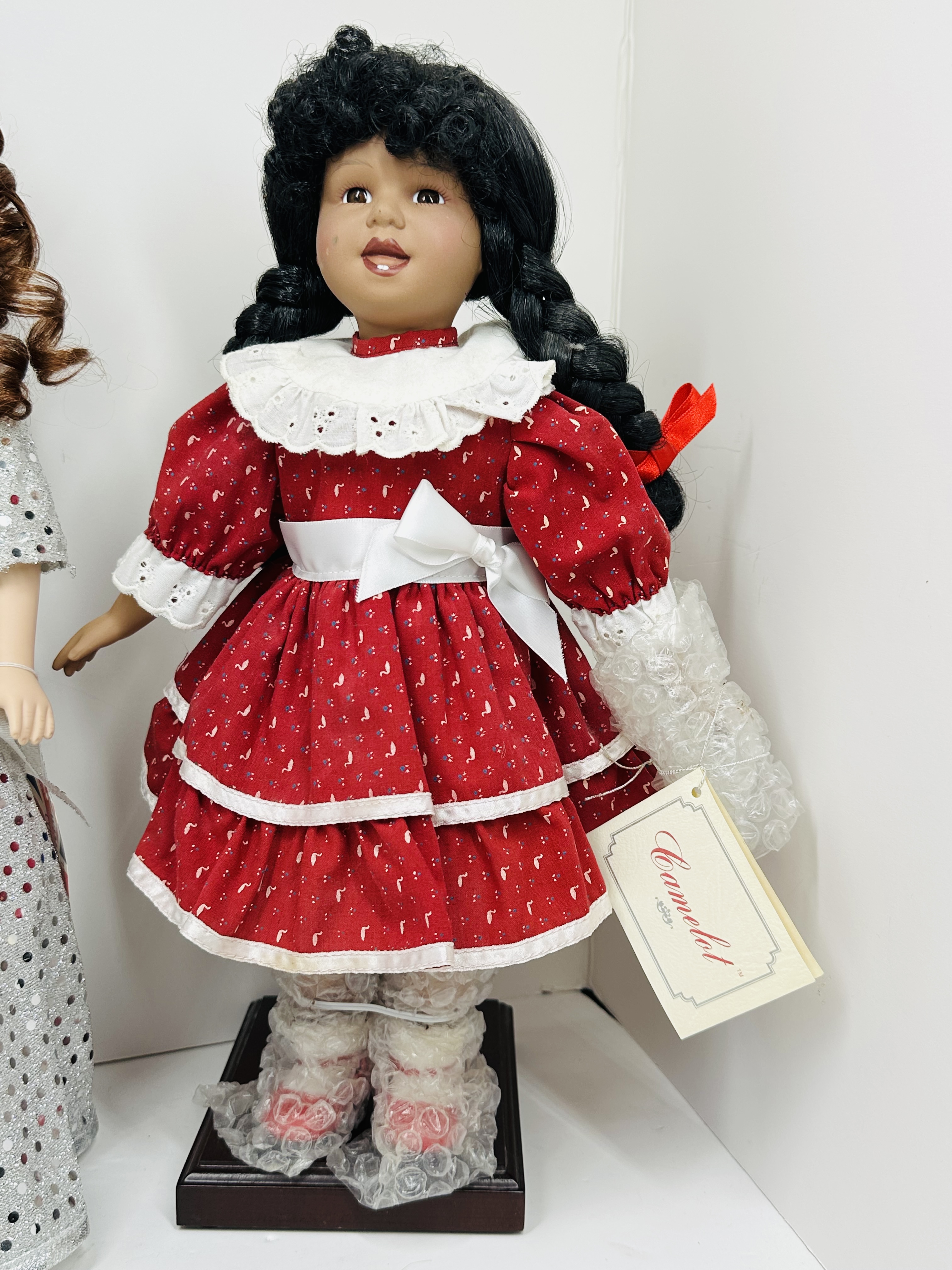 THREE PORCELAIN COLLECTOR DOLLS, 2001