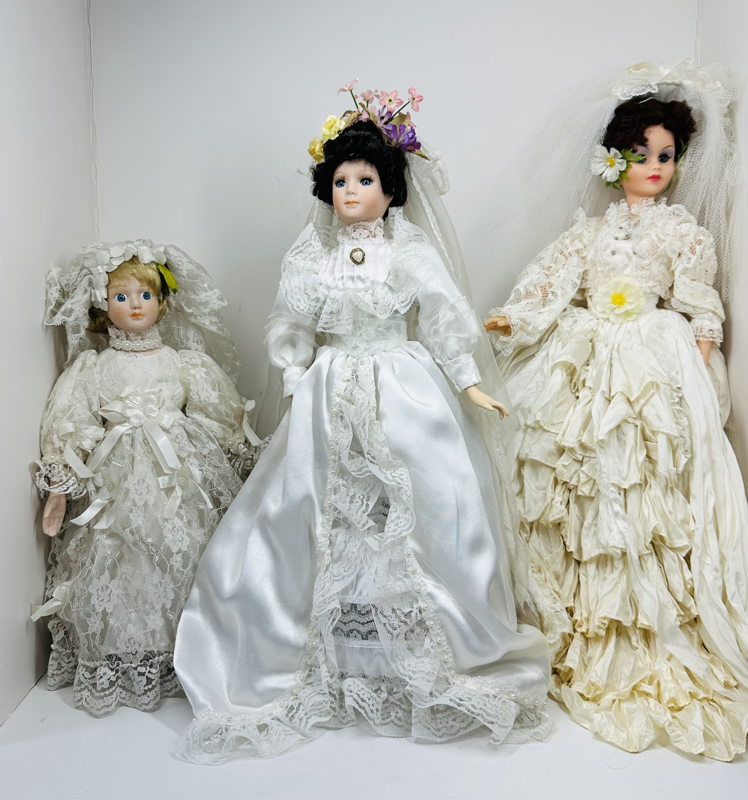 ASHTON-DRAKE BRIDAL DOLL TRIO, 1990S