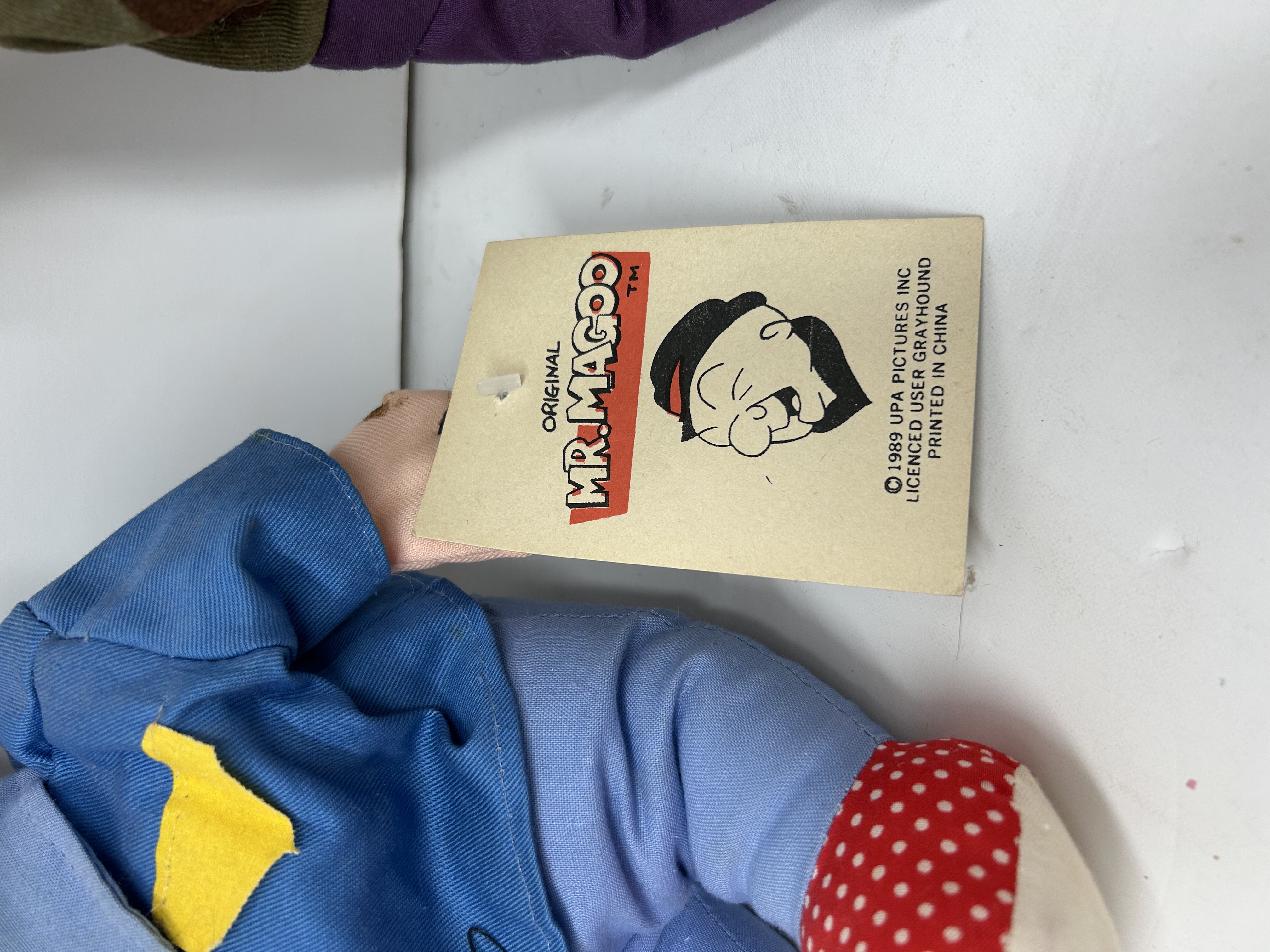 GRAYHOUND MR. MAGOO PLUSH DOLLS 1989