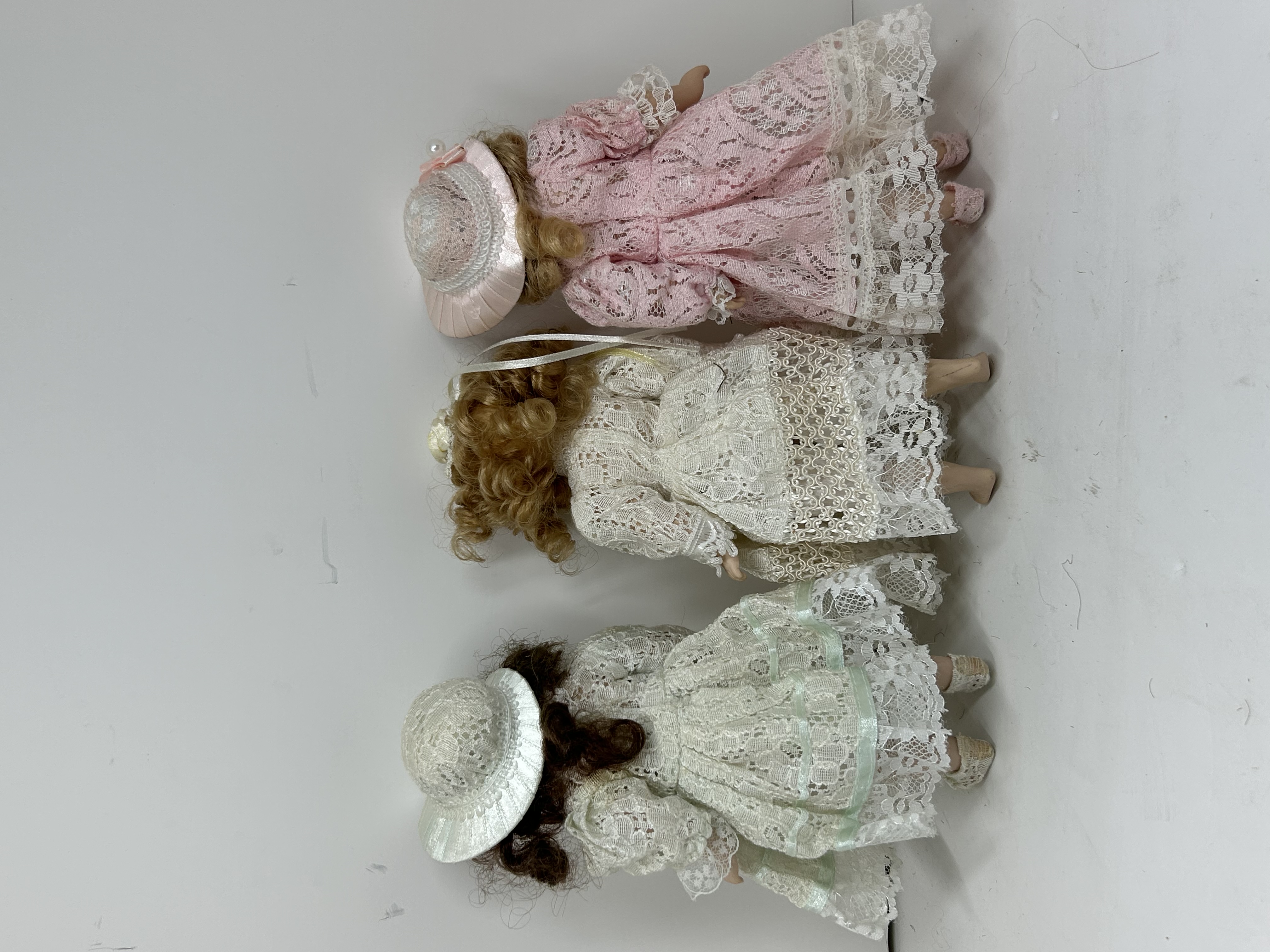 TRIO OF VICTORIAN COLLECTOR DOLLS, 1996