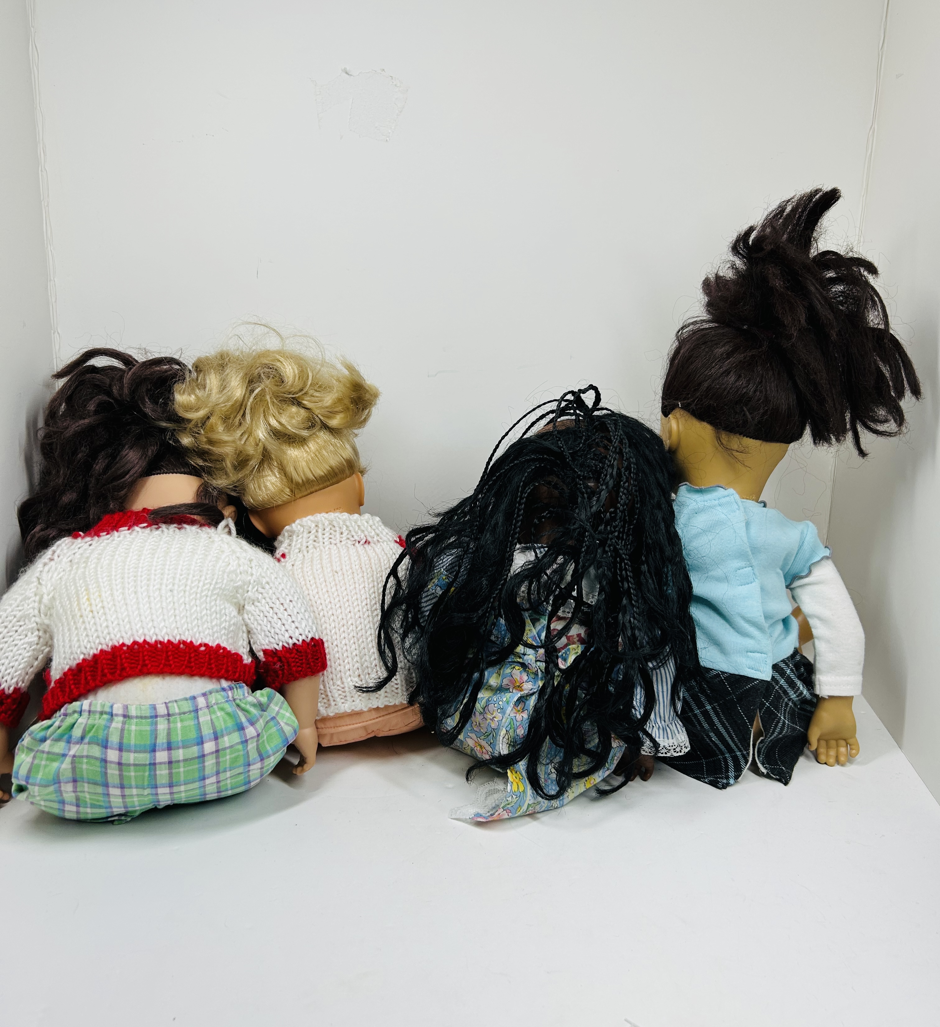 TOLLYTOYS GROUP OF MULTI-ETHNIC PLAY DOLLS