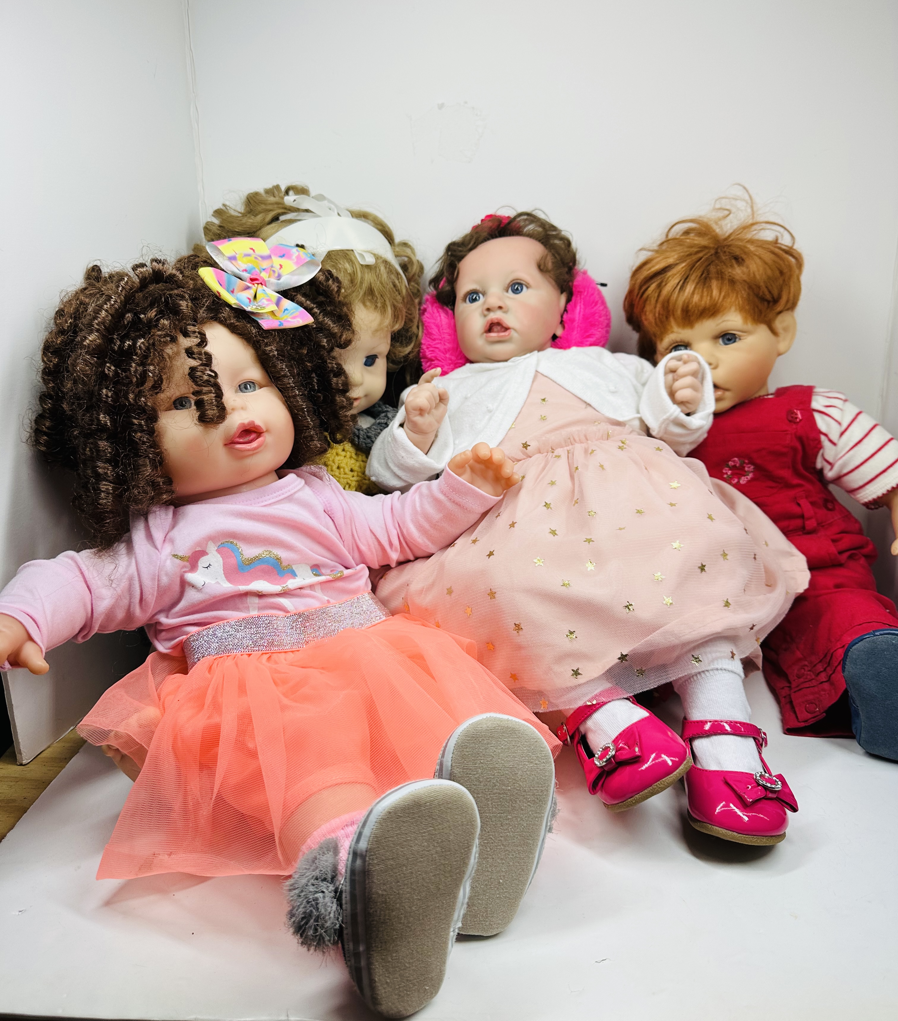 FOUR VINYL BABY DOLLS MODERN