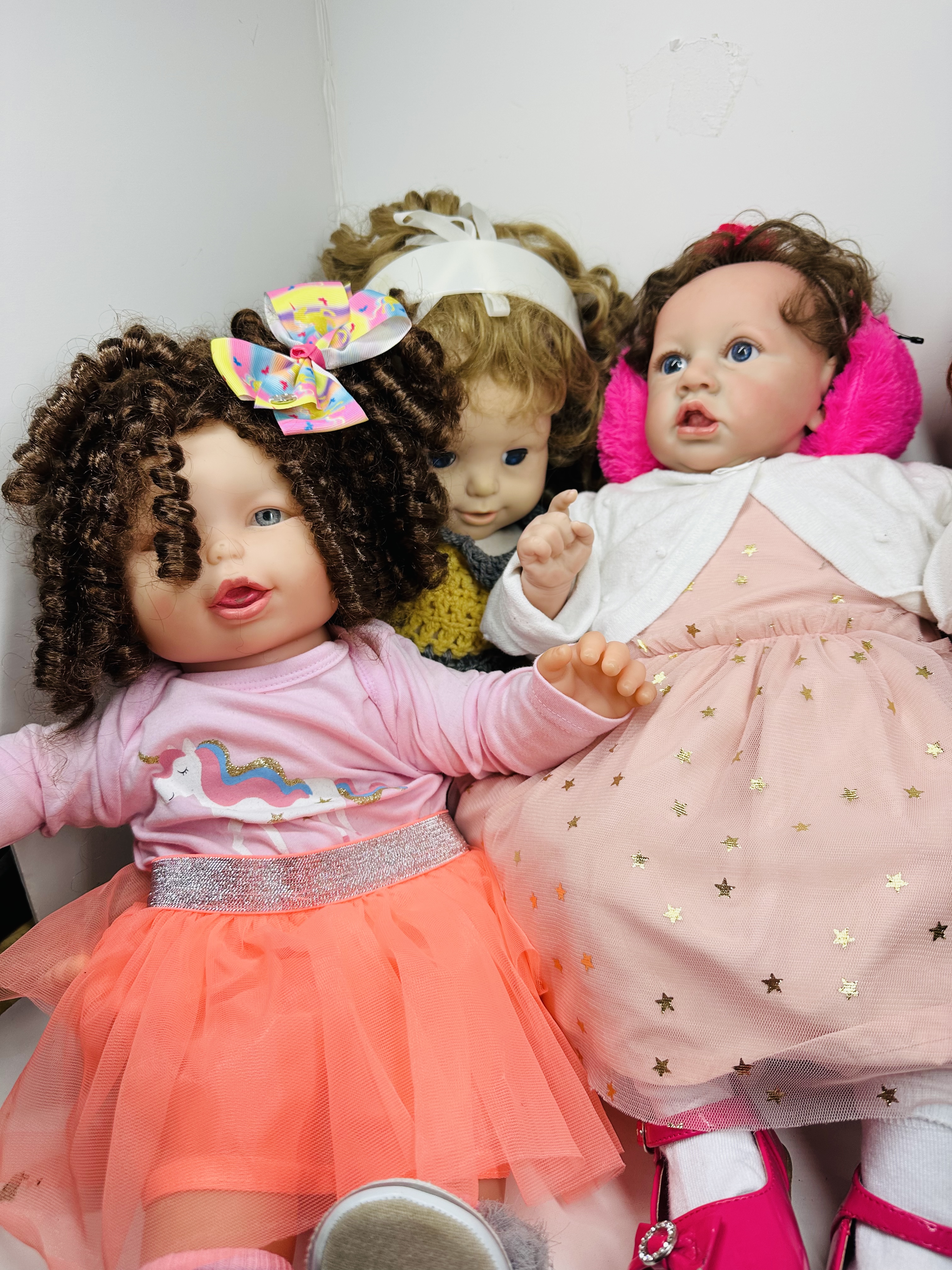 FOUR VINYL BABY DOLLS MODERN