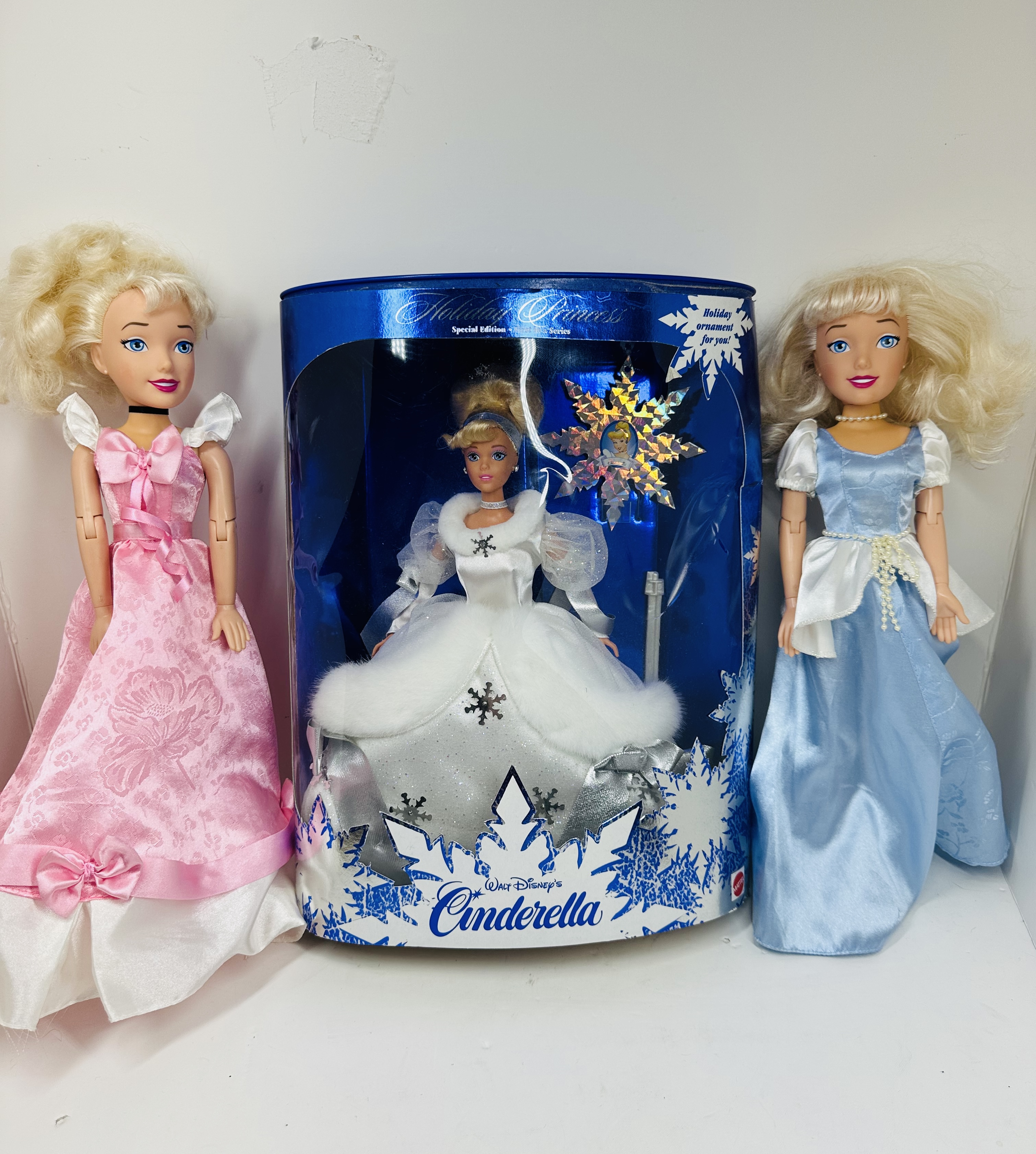 MATTEL AND DISNEY CINDERELLA DOLL TRIO, 1996-2000