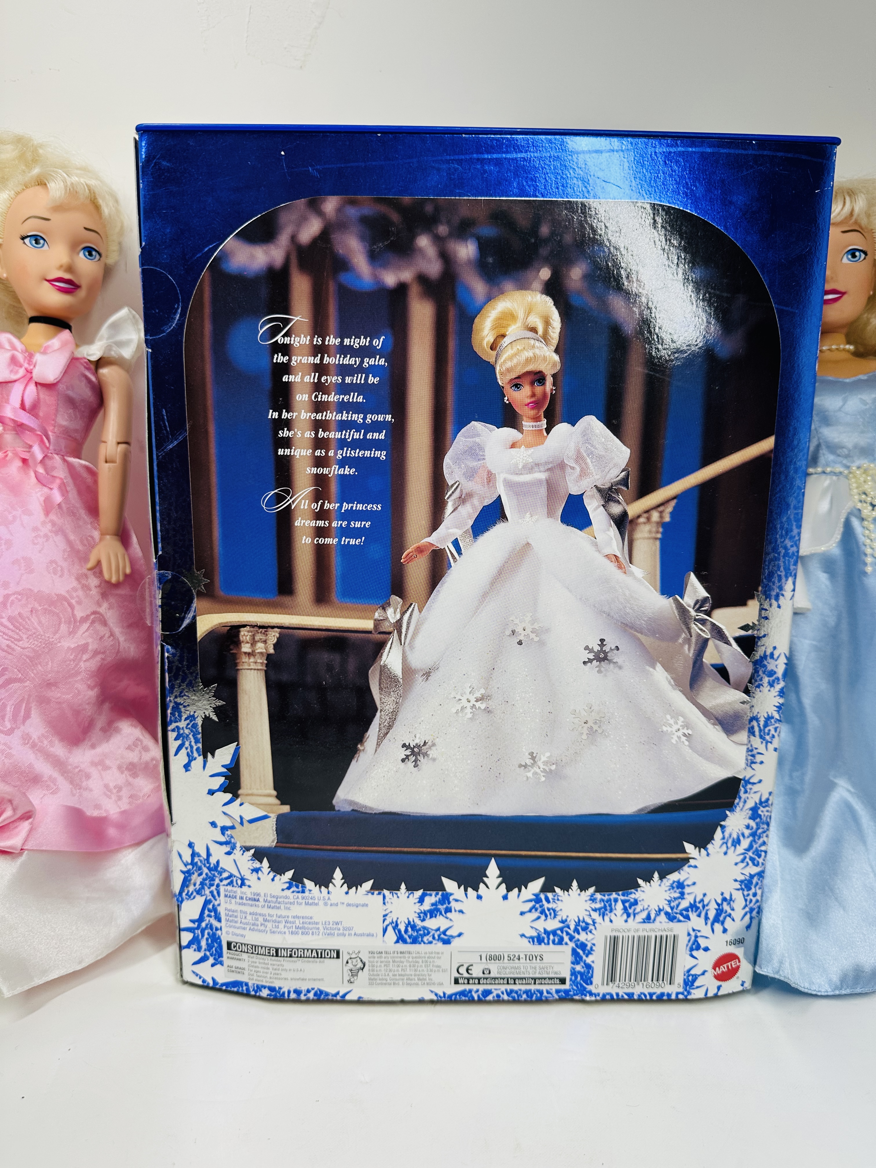 MATTEL AND DISNEY CINDERELLA DOLL TRIO, 1996-2000