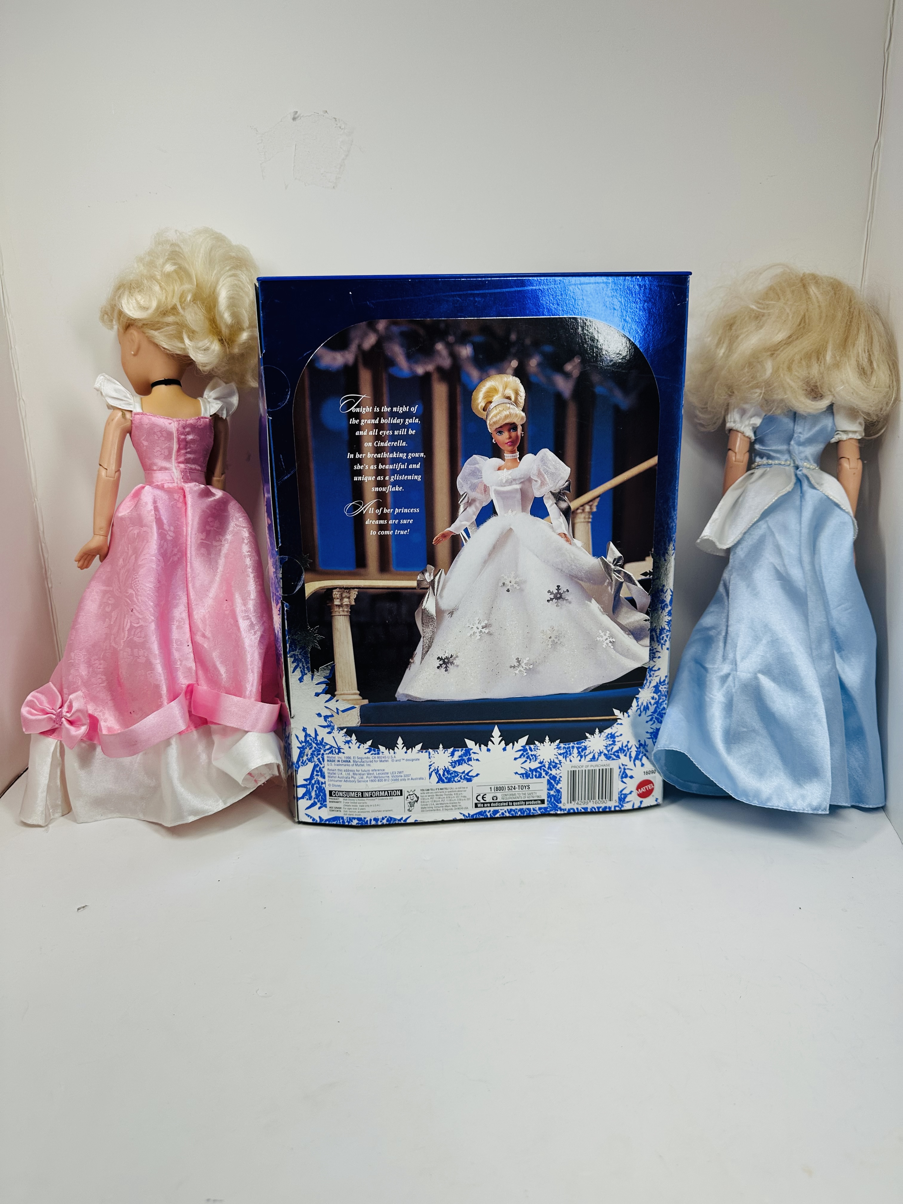 MATTEL AND DISNEY CINDERELLA DOLL TRIO, 1996-2000