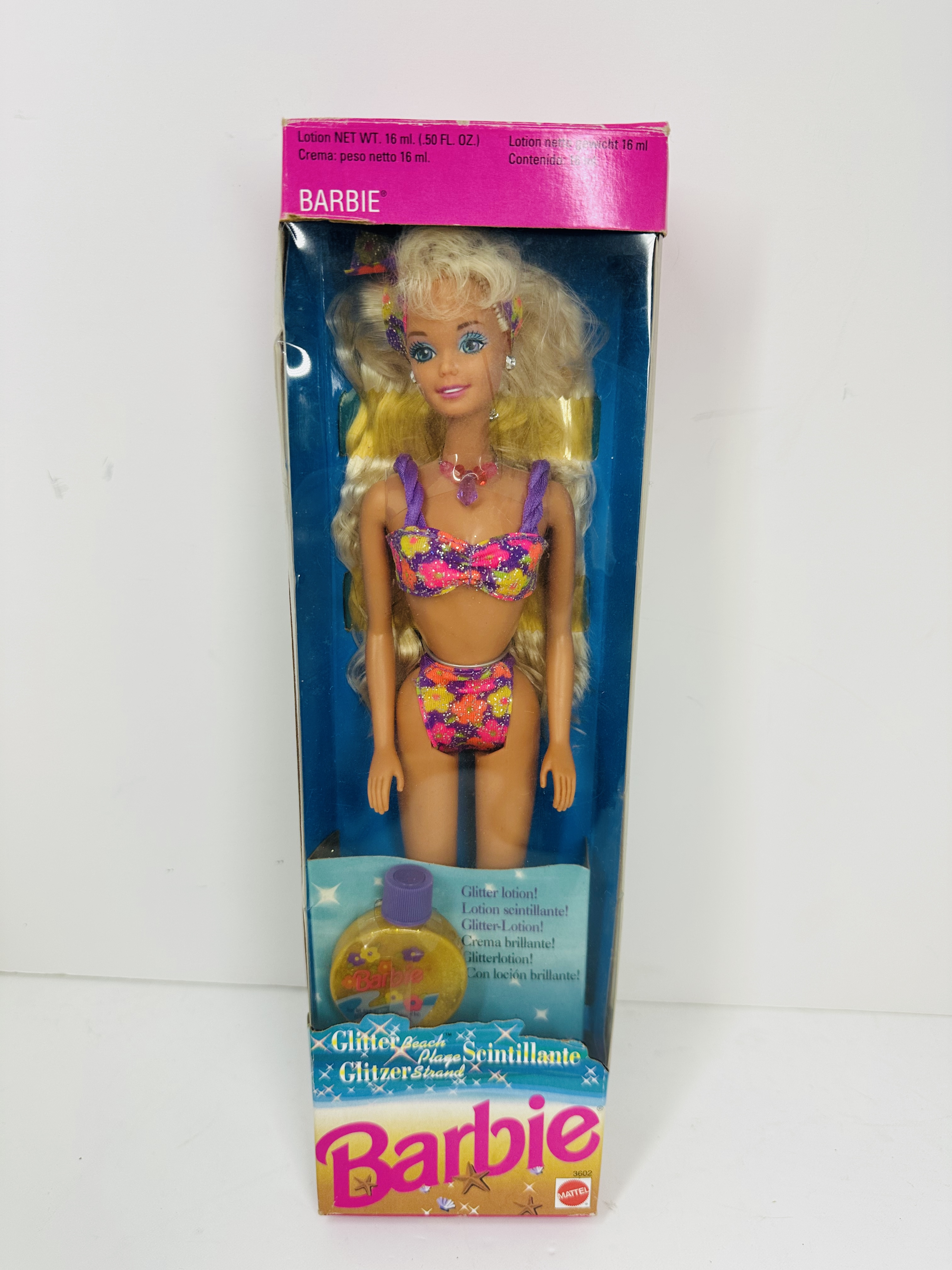 MATTEL VINYL GLITTER BEACH BARBIE 1992