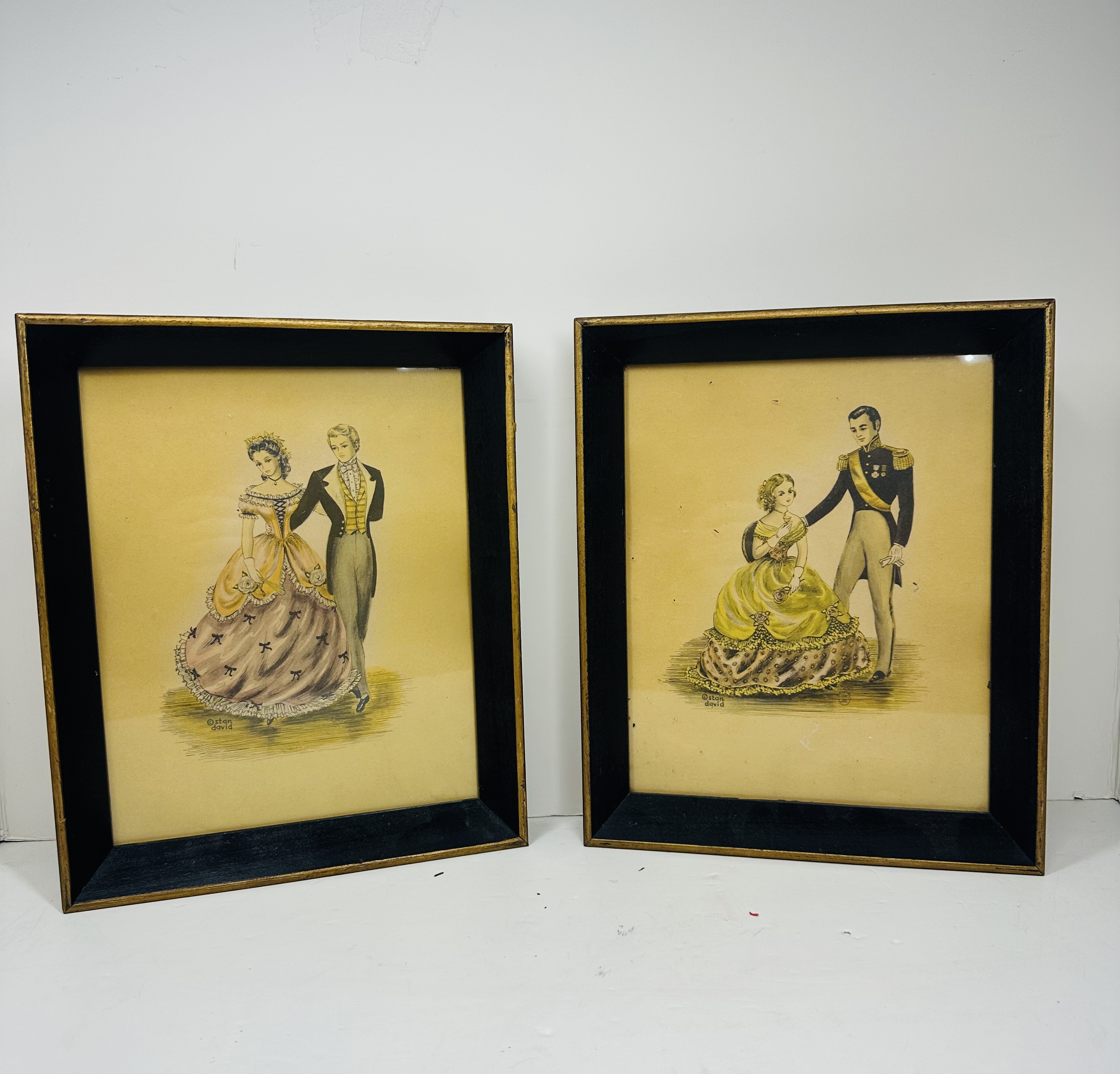 STAN DAVID PAIR COLOR LITHOGRAPHS