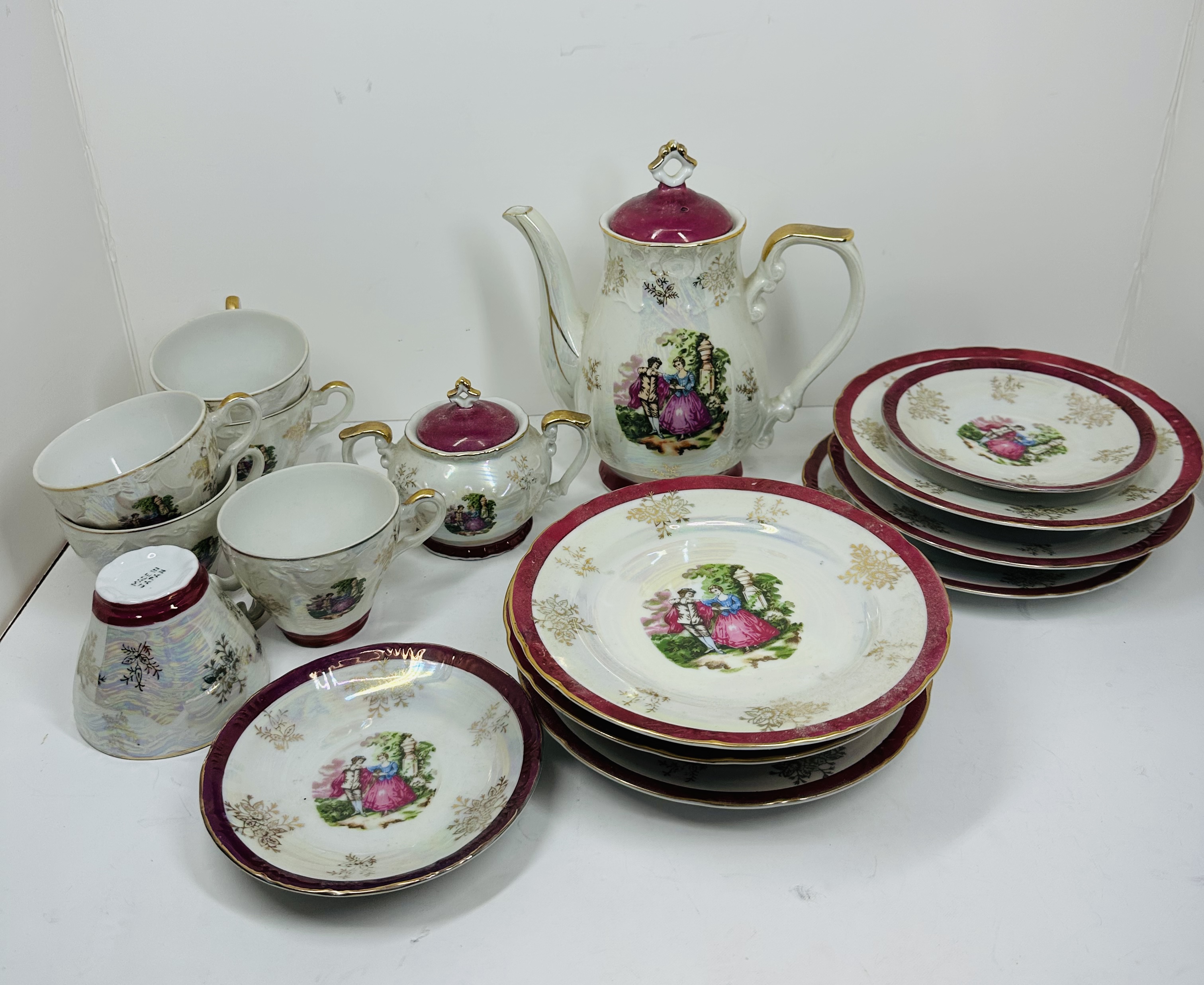 JAPANESE LUSTERWARE TEA SERVICE MID-20TH CENTURY