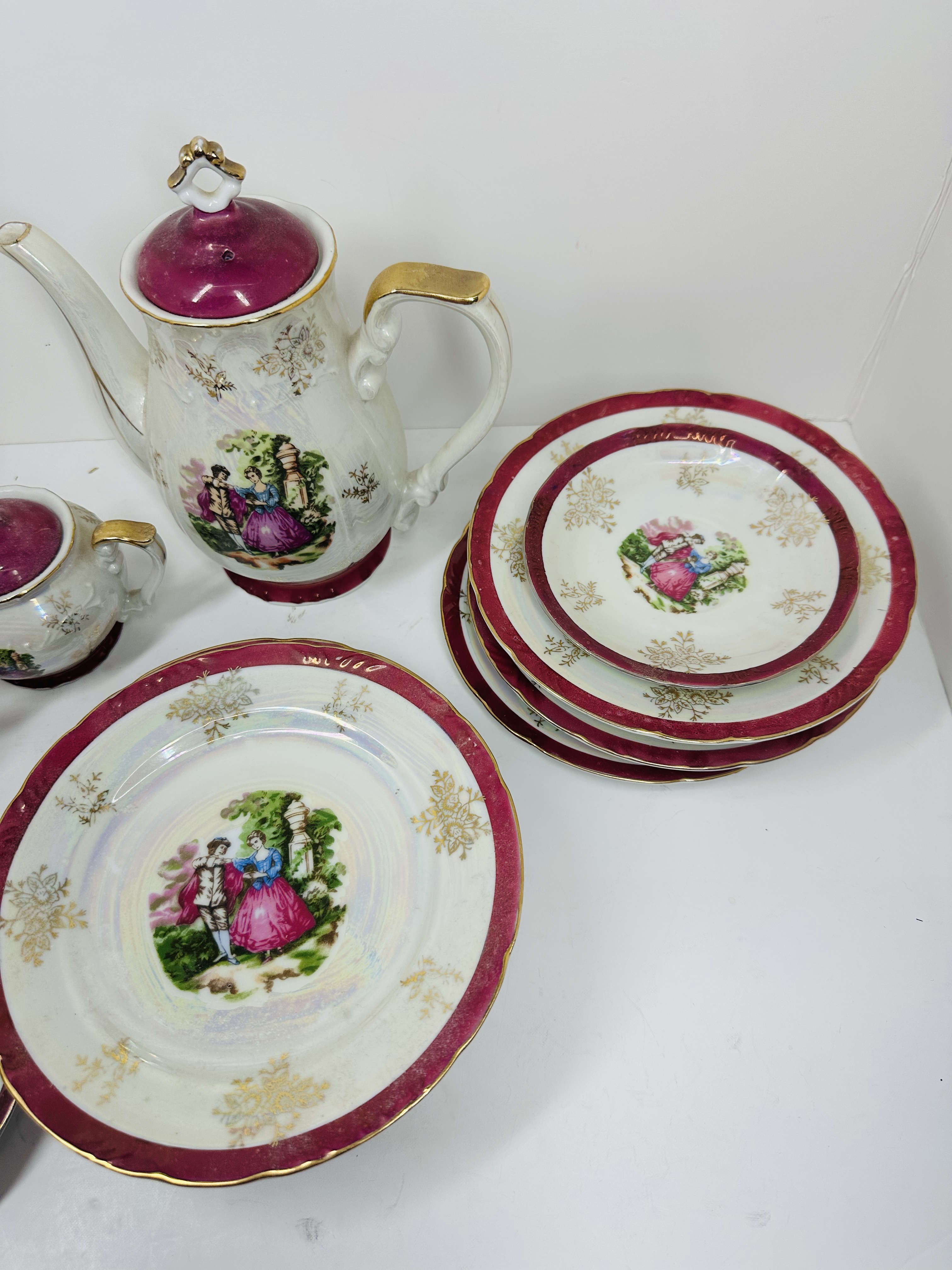 JAPANESE LUSTERWARE TEA SERVICE MID-20TH CENTURY