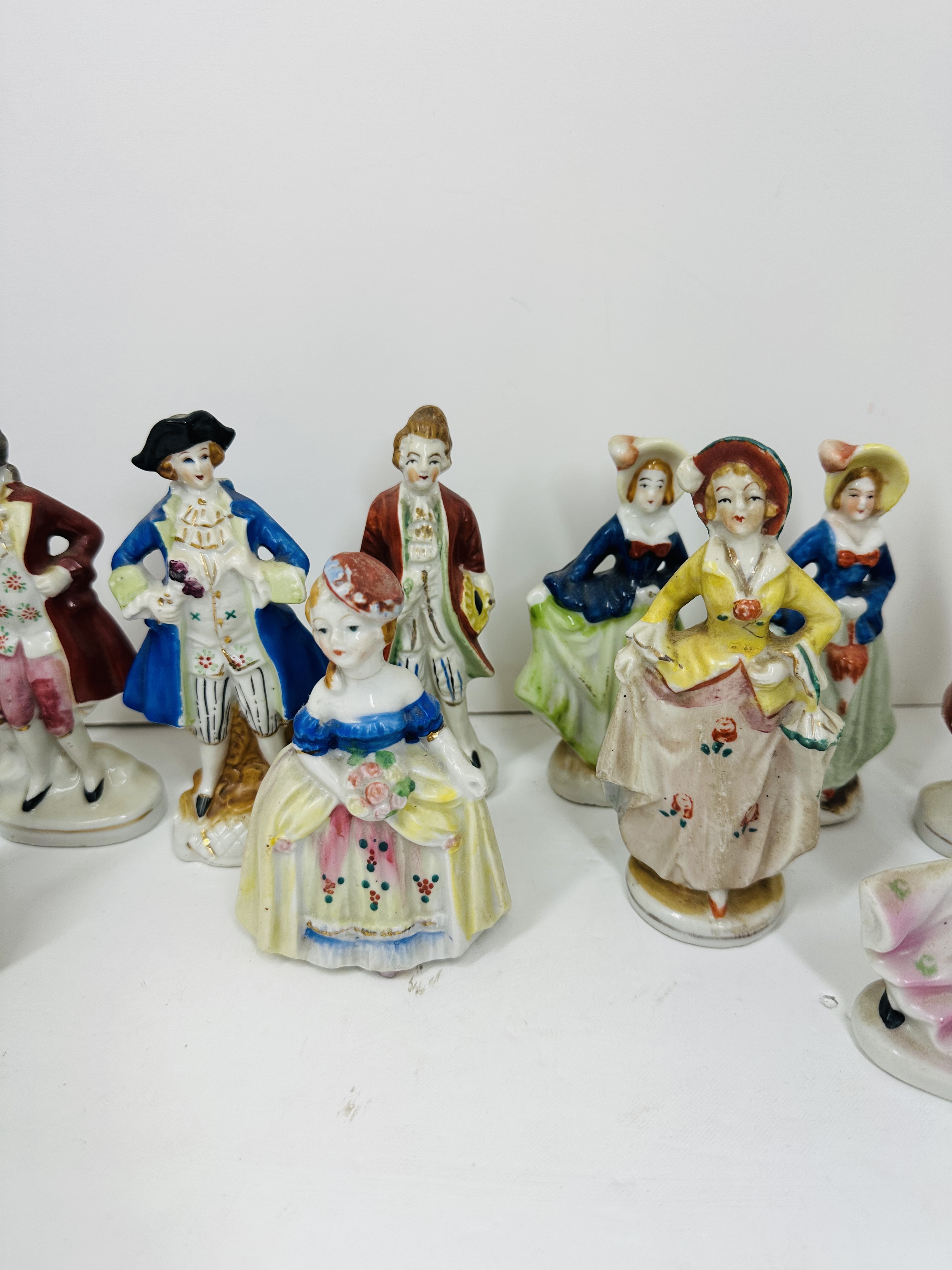 OCCUPIED JAPAN PORCELAIN COURTIER FIGURINES, 1945-1952