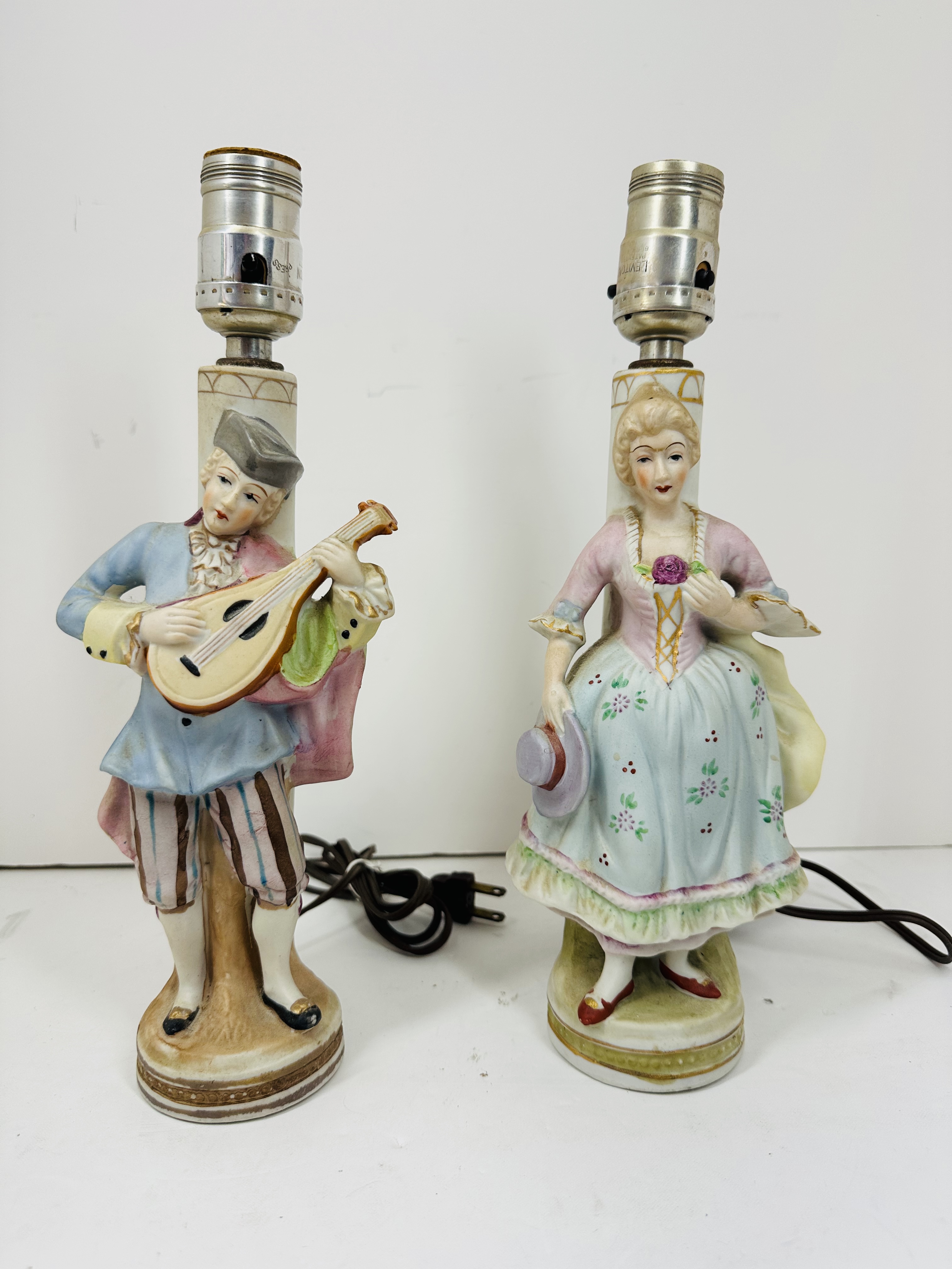 OCCUPIED JAPAN PORCELAIN FIGURINE LAMPS