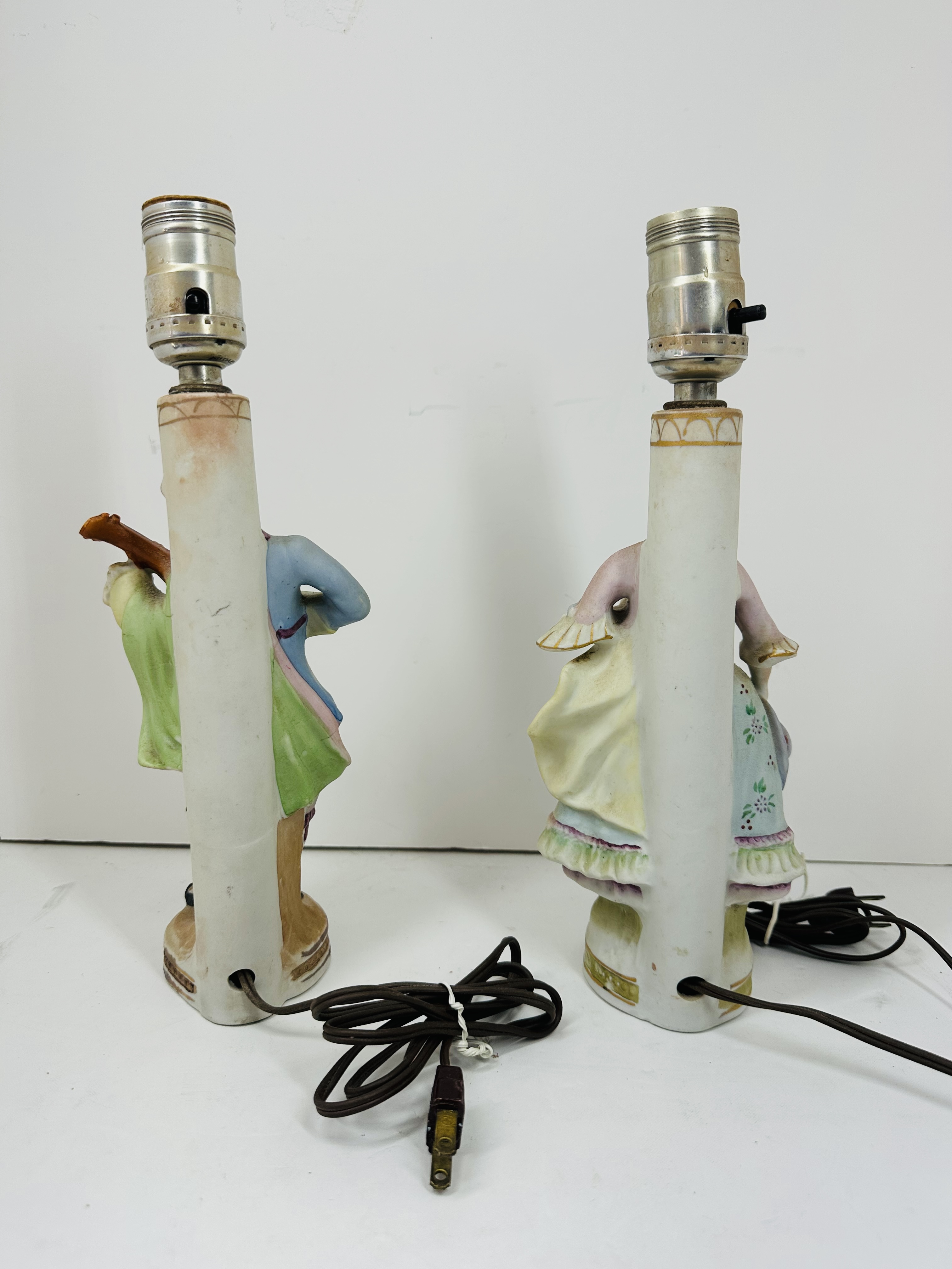 OCCUPIED JAPAN PORCELAIN FIGURINE LAMPS