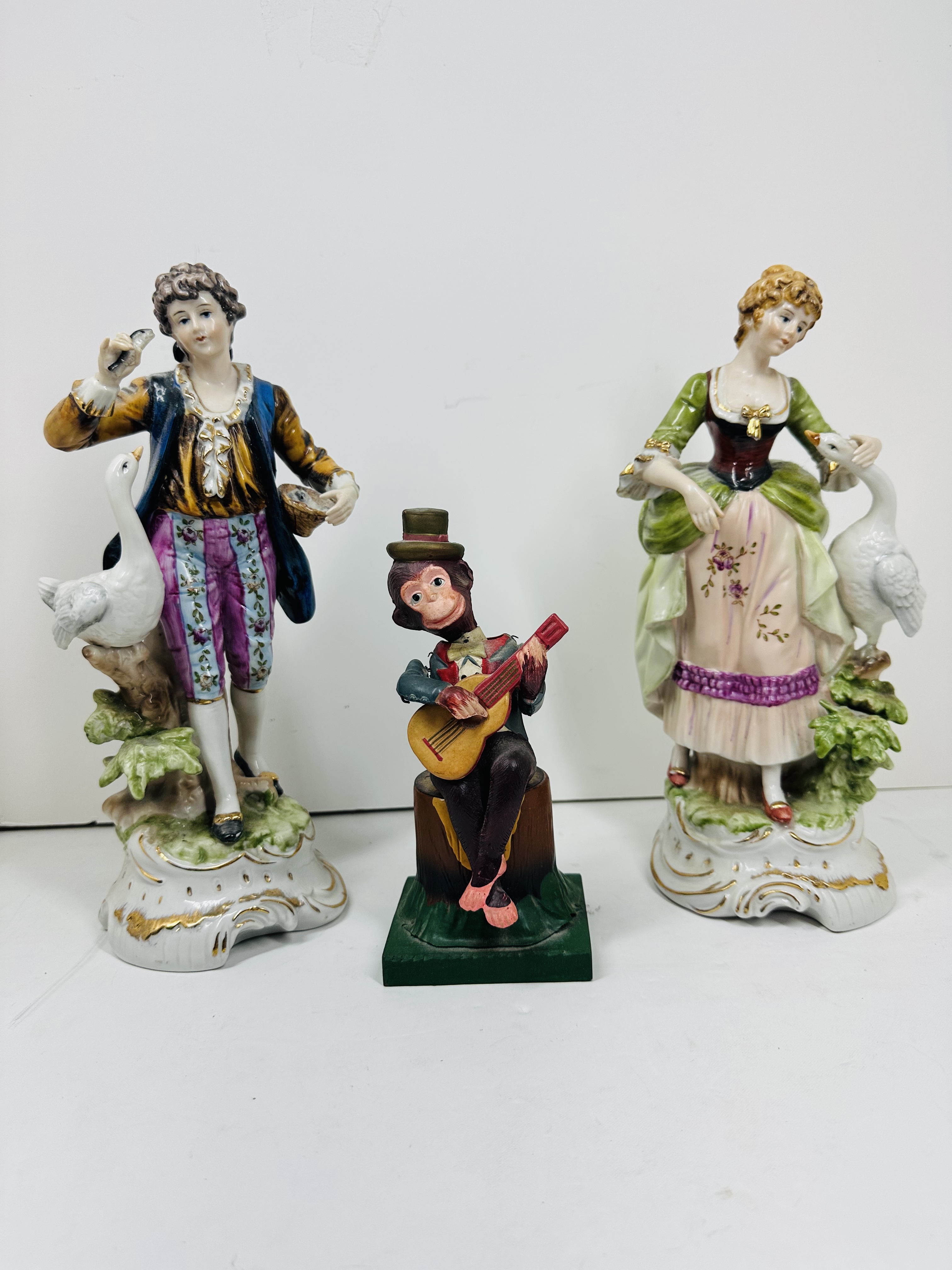 OCCUPIED JAPAN AND PORCELAIN FIGURAL TRIO