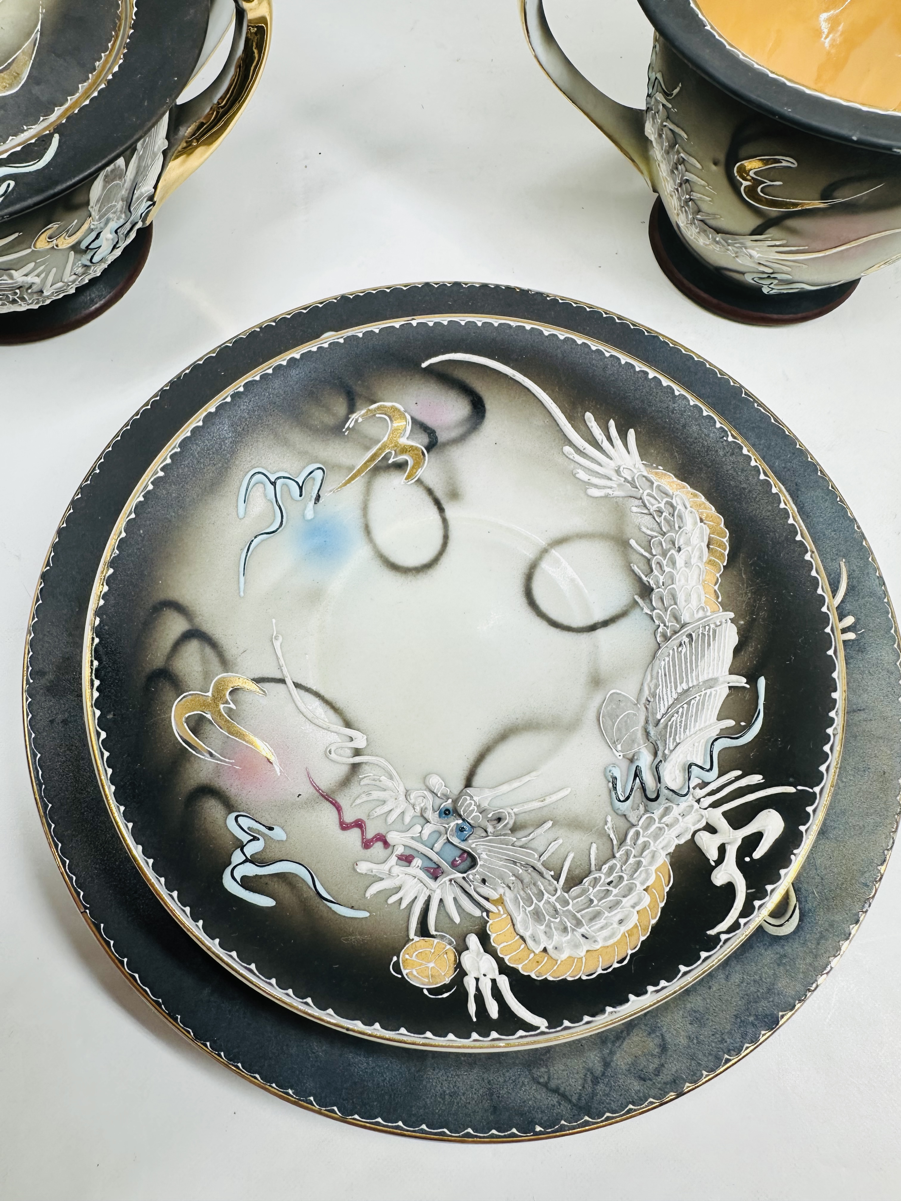 OCCUPIED JAPAN PORCELAIN DRAGONWARE SET