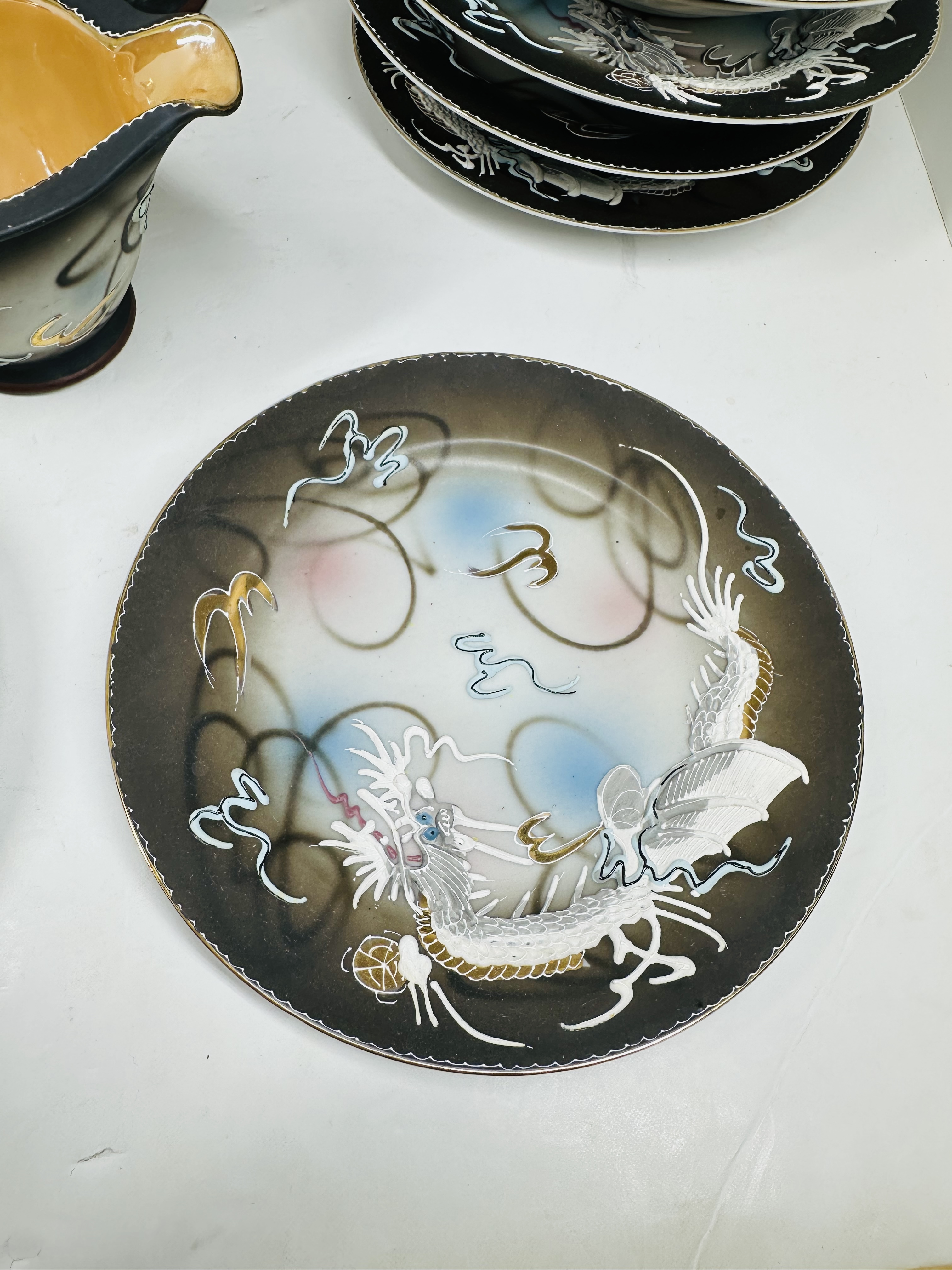 OCCUPIED JAPAN PORCELAIN DRAGONWARE SET