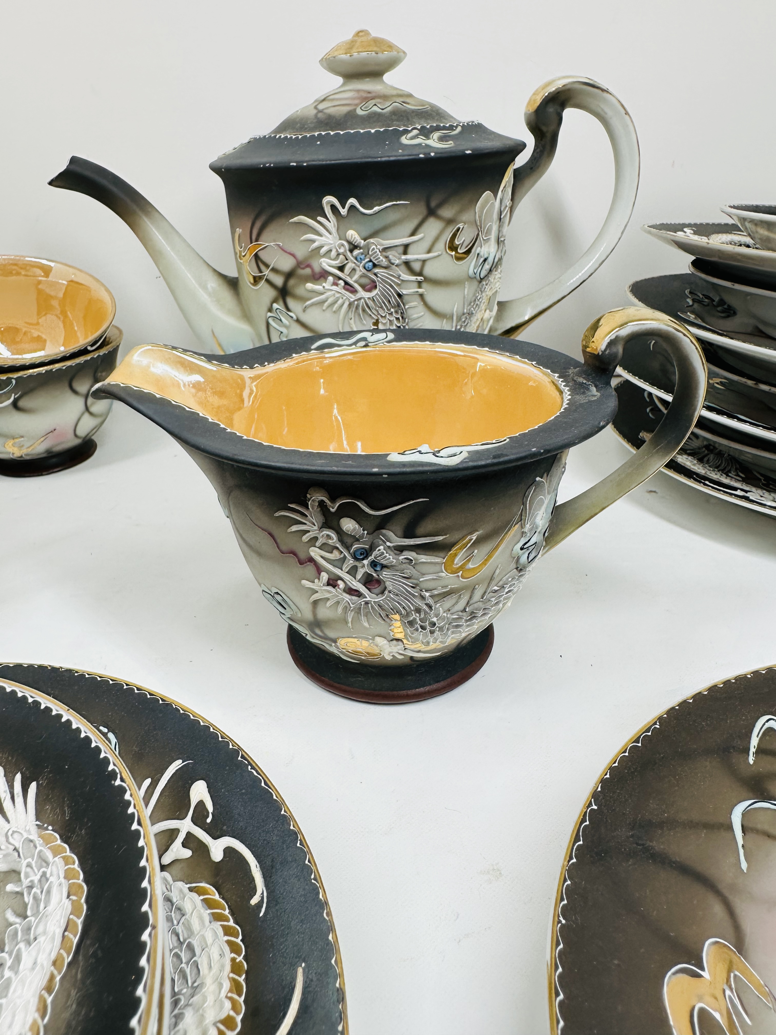 OCCUPIED JAPAN PORCELAIN DRAGONWARE SET
