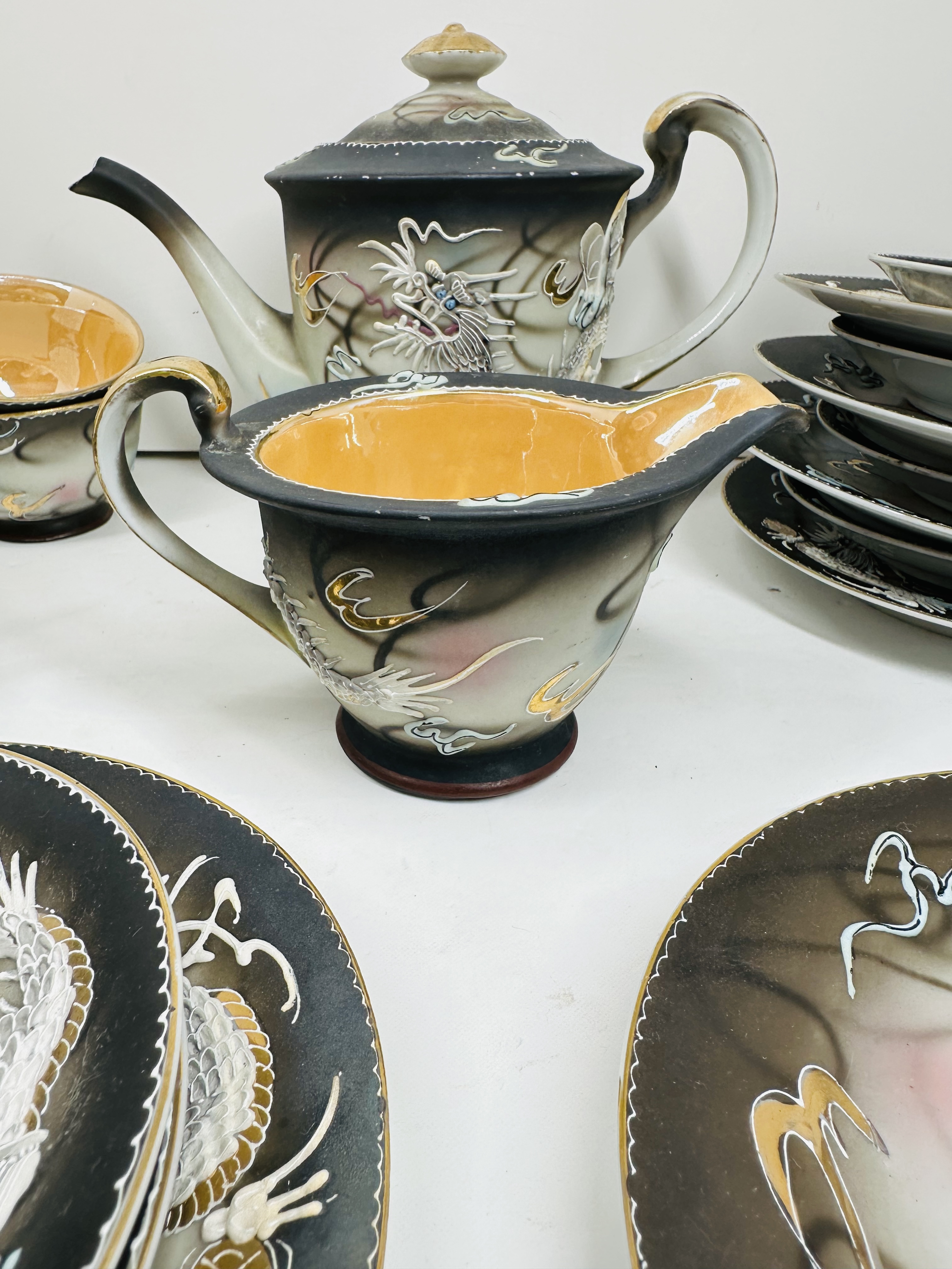 OCCUPIED JAPAN PORCELAIN DRAGONWARE SET