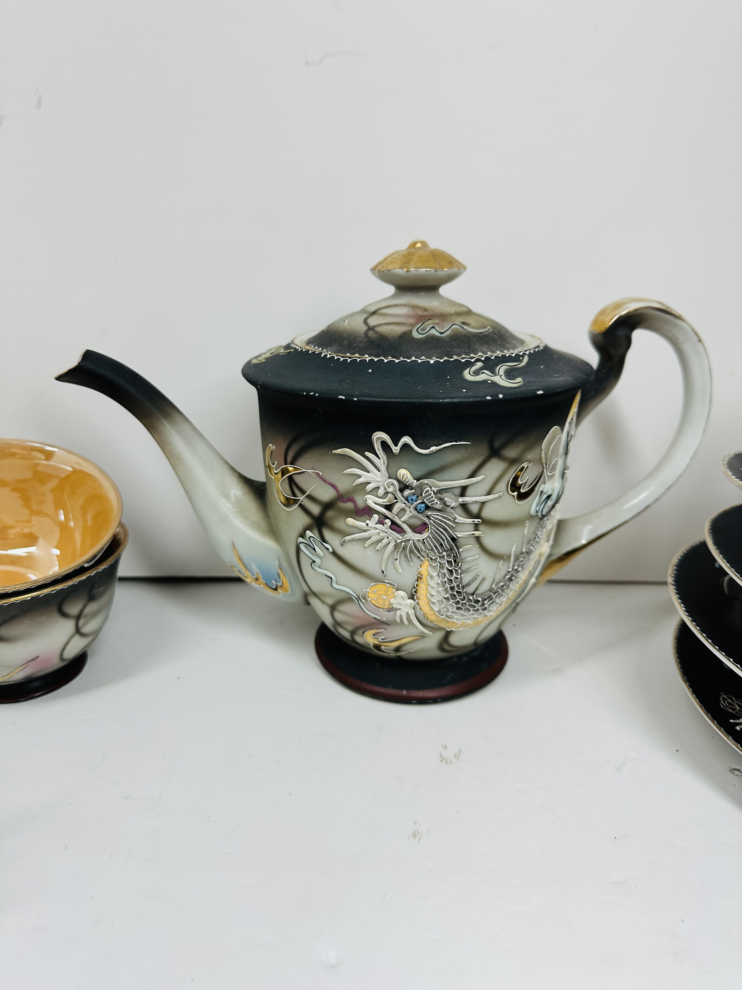 OCCUPIED JAPAN PORCELAIN DRAGONWARE SET