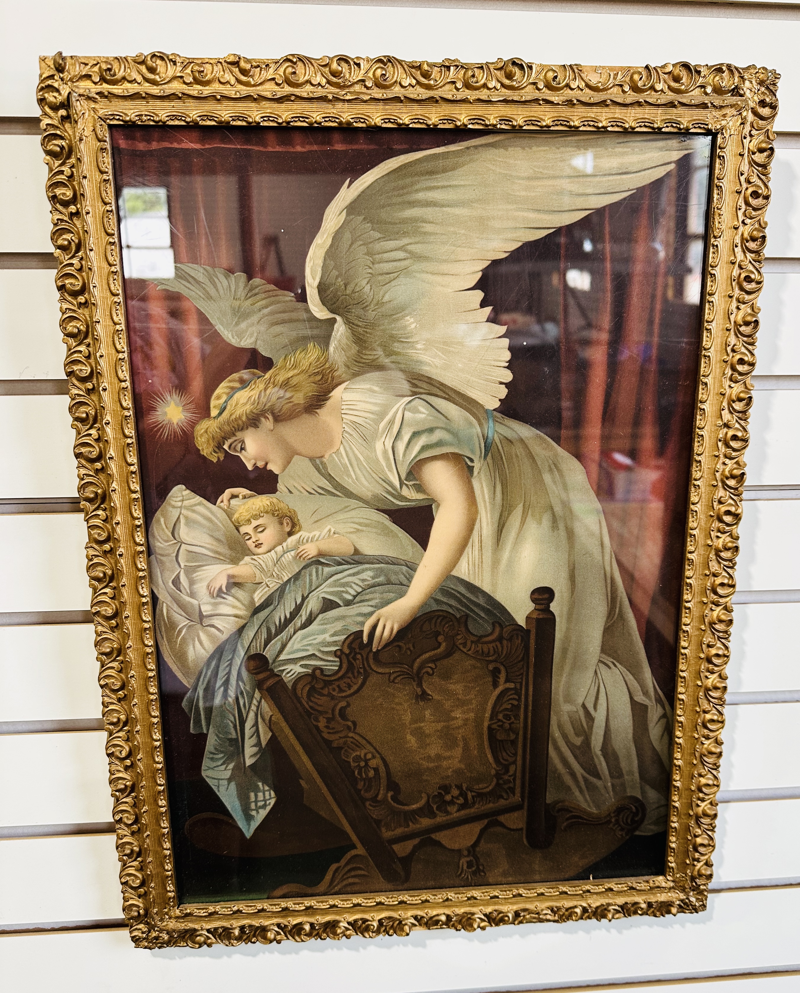 THE ANGELS WHISPER CHROMOLITHOGRAPH, 1894
