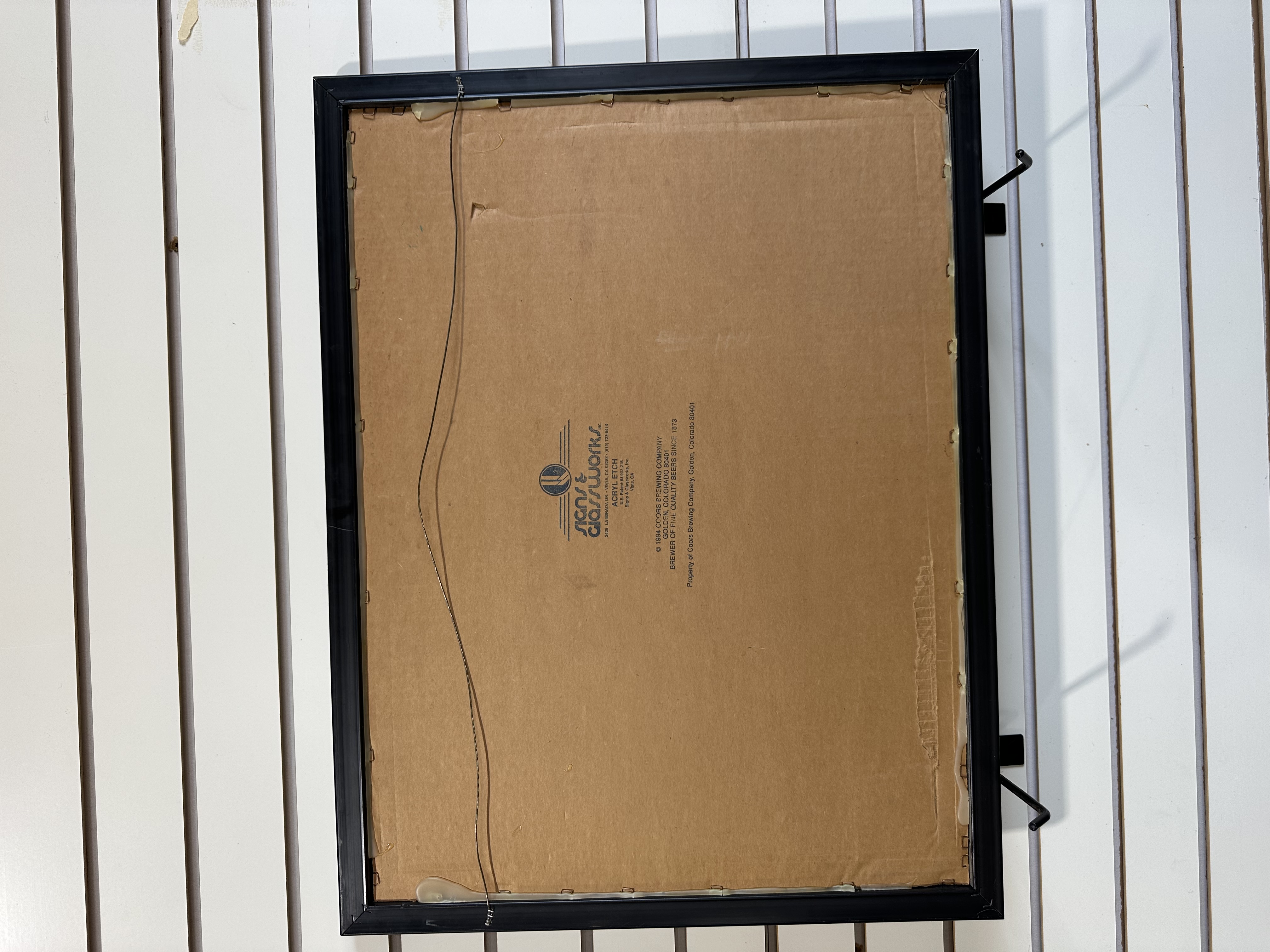 SIGNS & GLASSWORKS COORS LIGHT MIRROR 1994