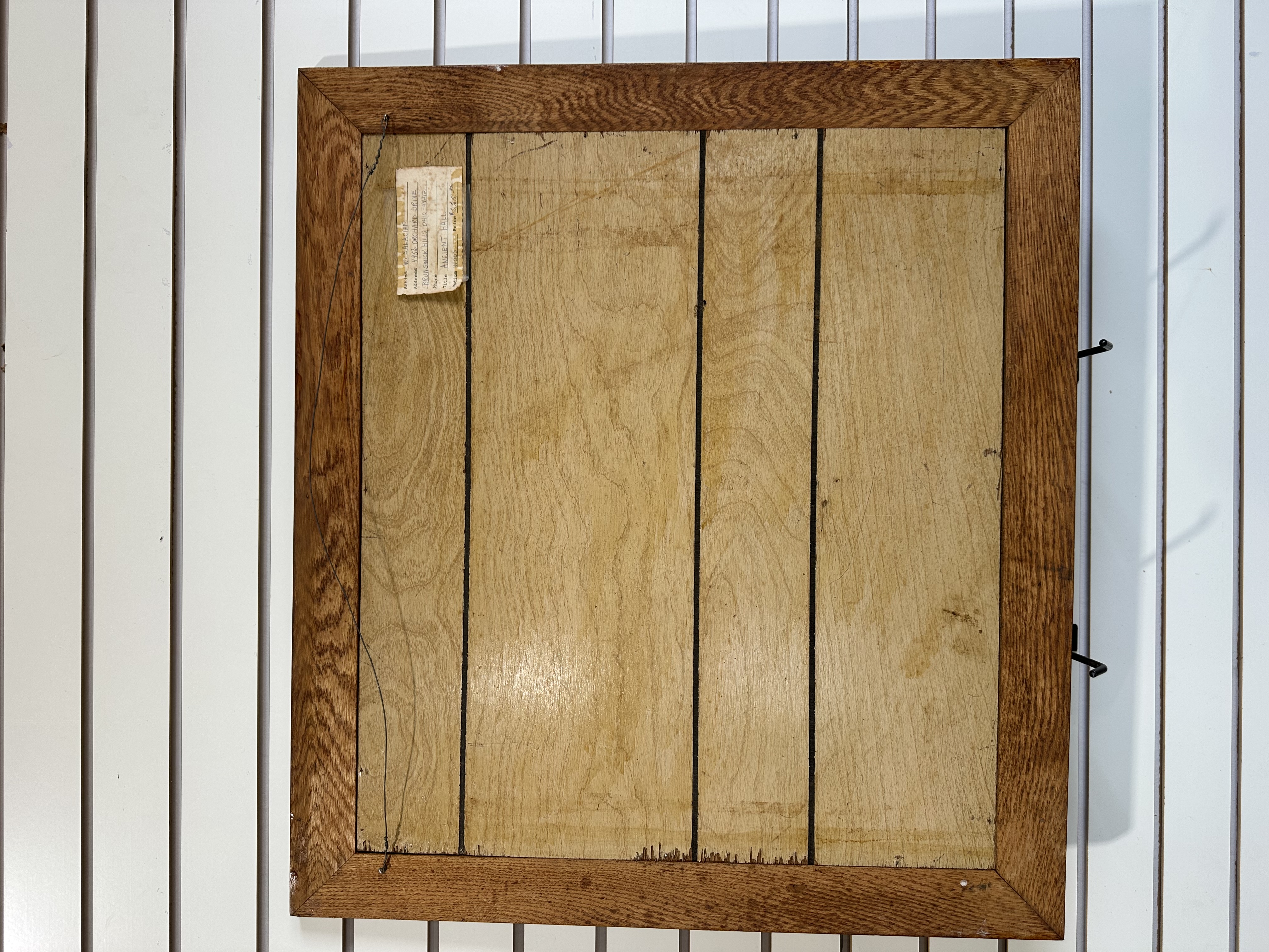 W. SALACIAK ANCIENT HALL WOOD MARQUETRY CIRCA 1975