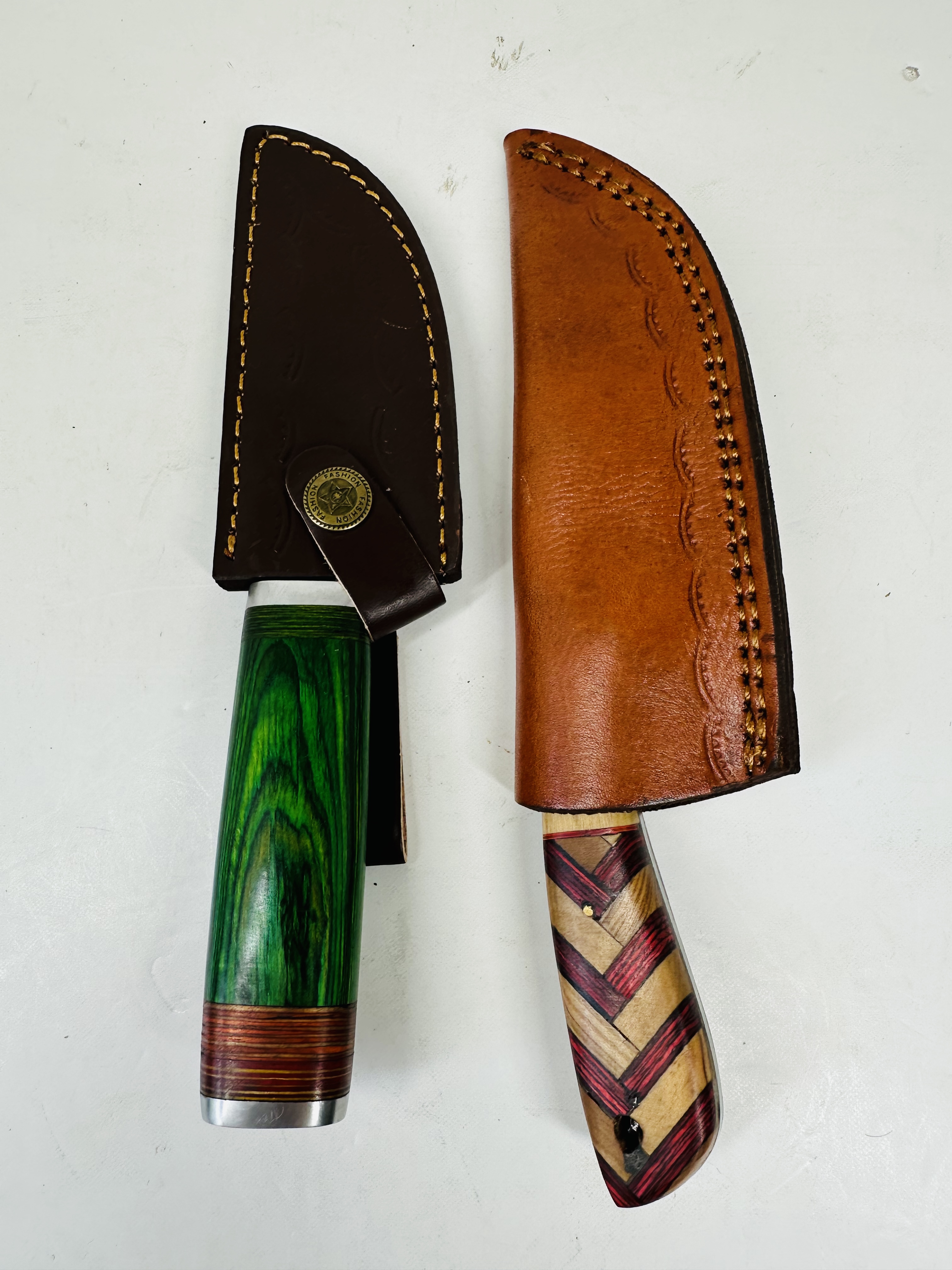 TWO PAKISTAN DAMASCUS STEEL KNIVES
