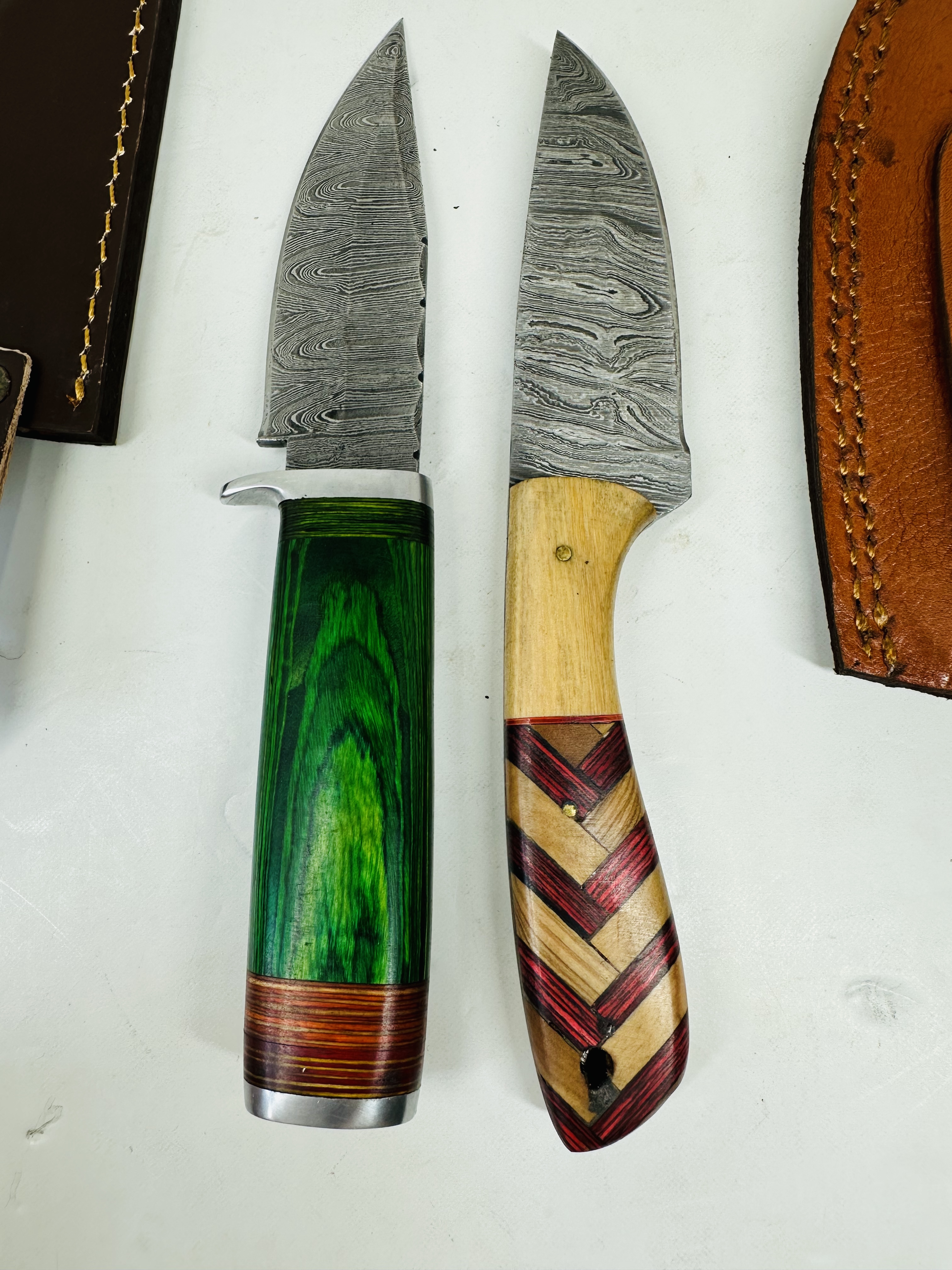 TWO PAKISTAN DAMASCUS STEEL KNIVES