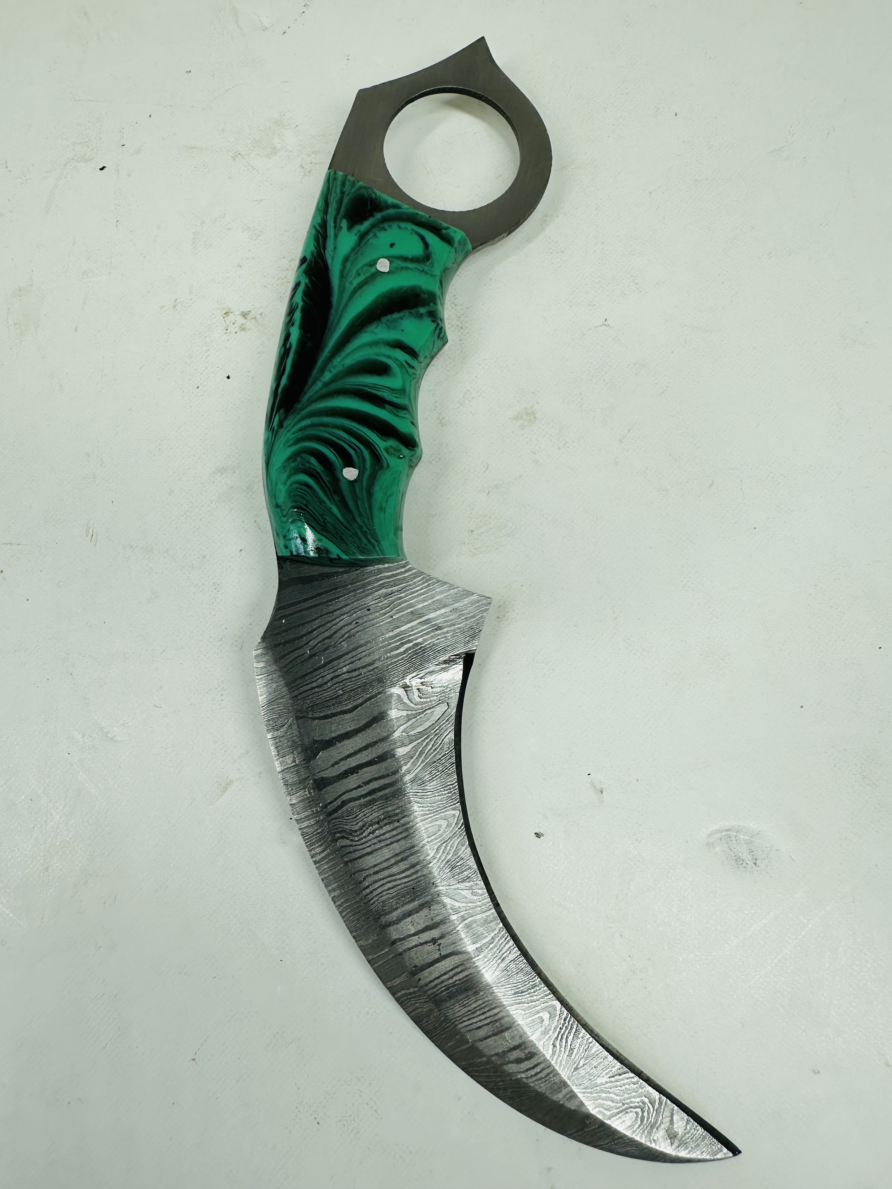 WARRIOR FASHION DAMASCUS KARAMBIT KNIFE