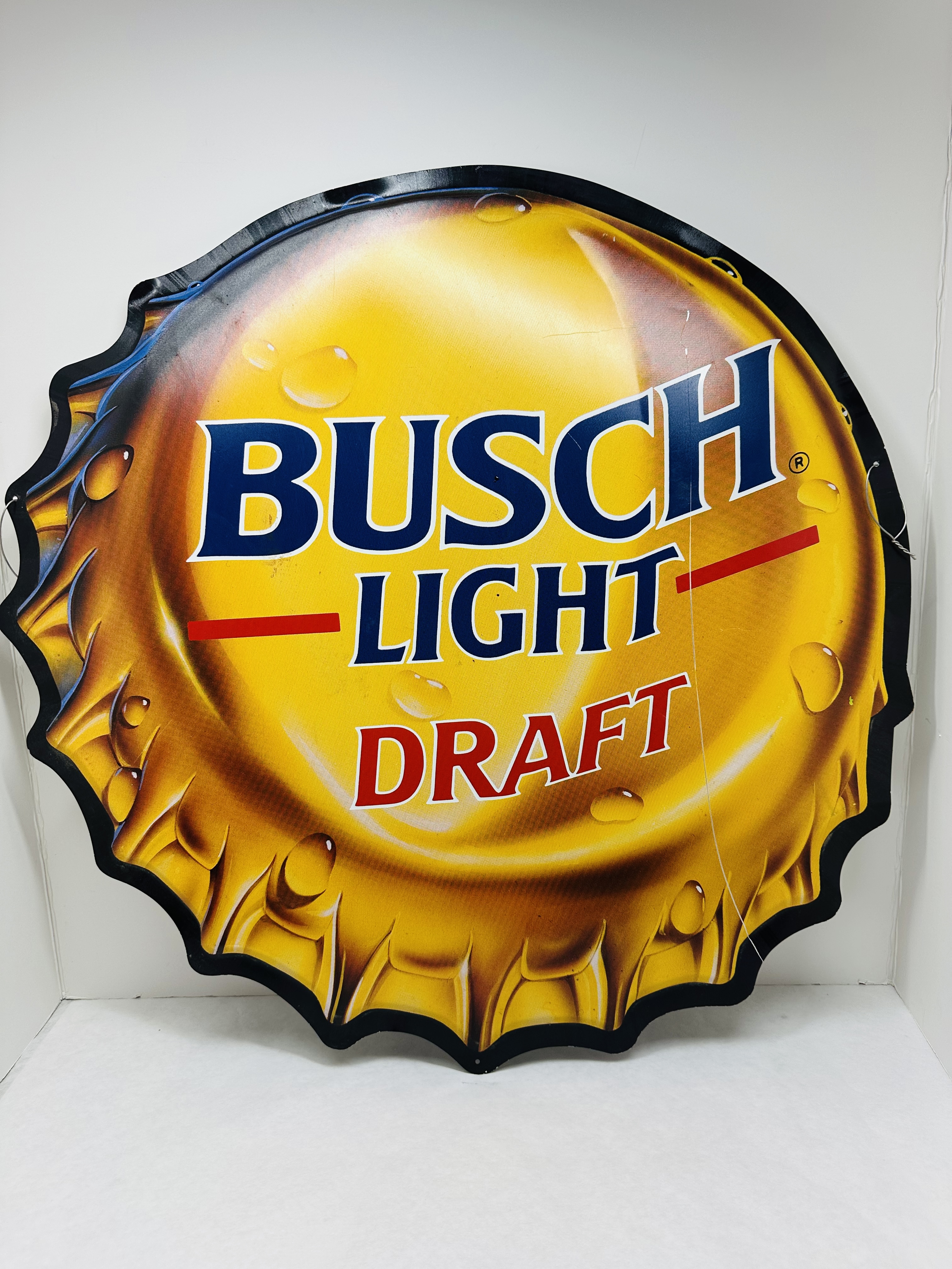 ANHEUSER-BUSCH BUSCH LIGHT METAL SIGN 1990