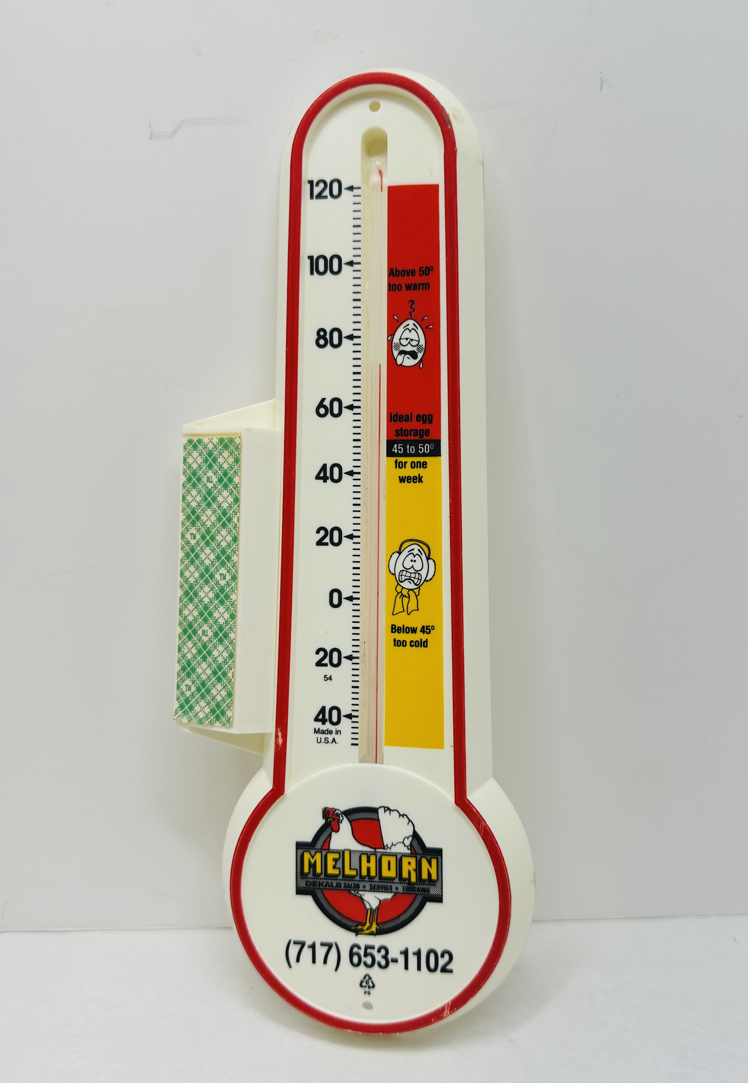 MUNCO MELHORN PLASTIC THERMOMETER, MID-CENTURY