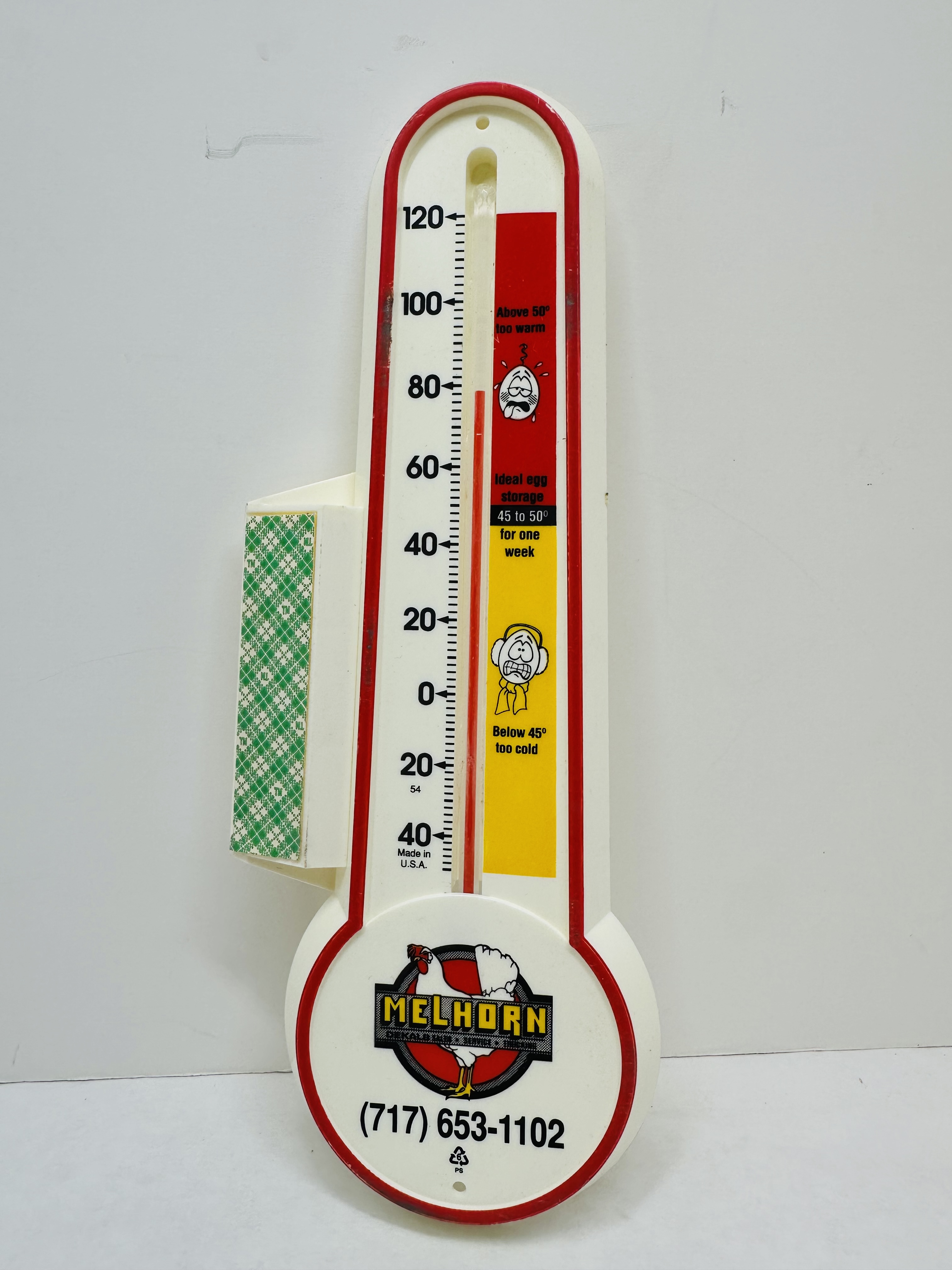 MORCO MELHORN PLASTIC THERMOMETER, CIRCA 1980S