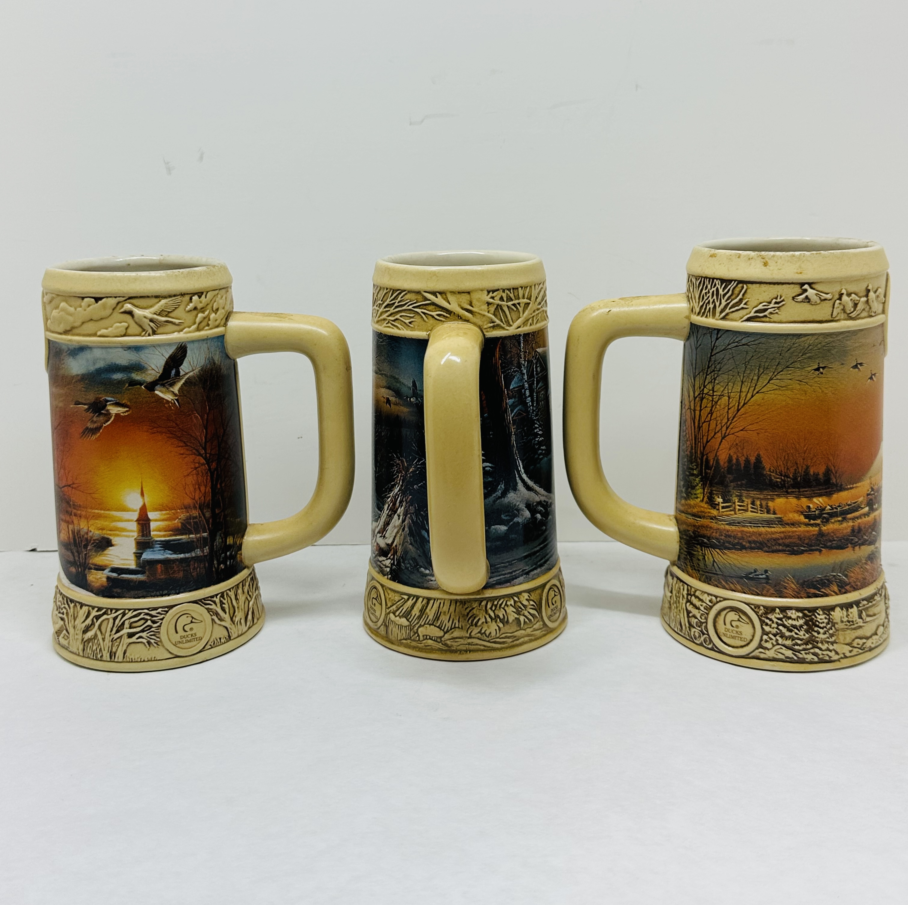 MILLER TERRY REDLIN CERAMIC STEINS 1990S