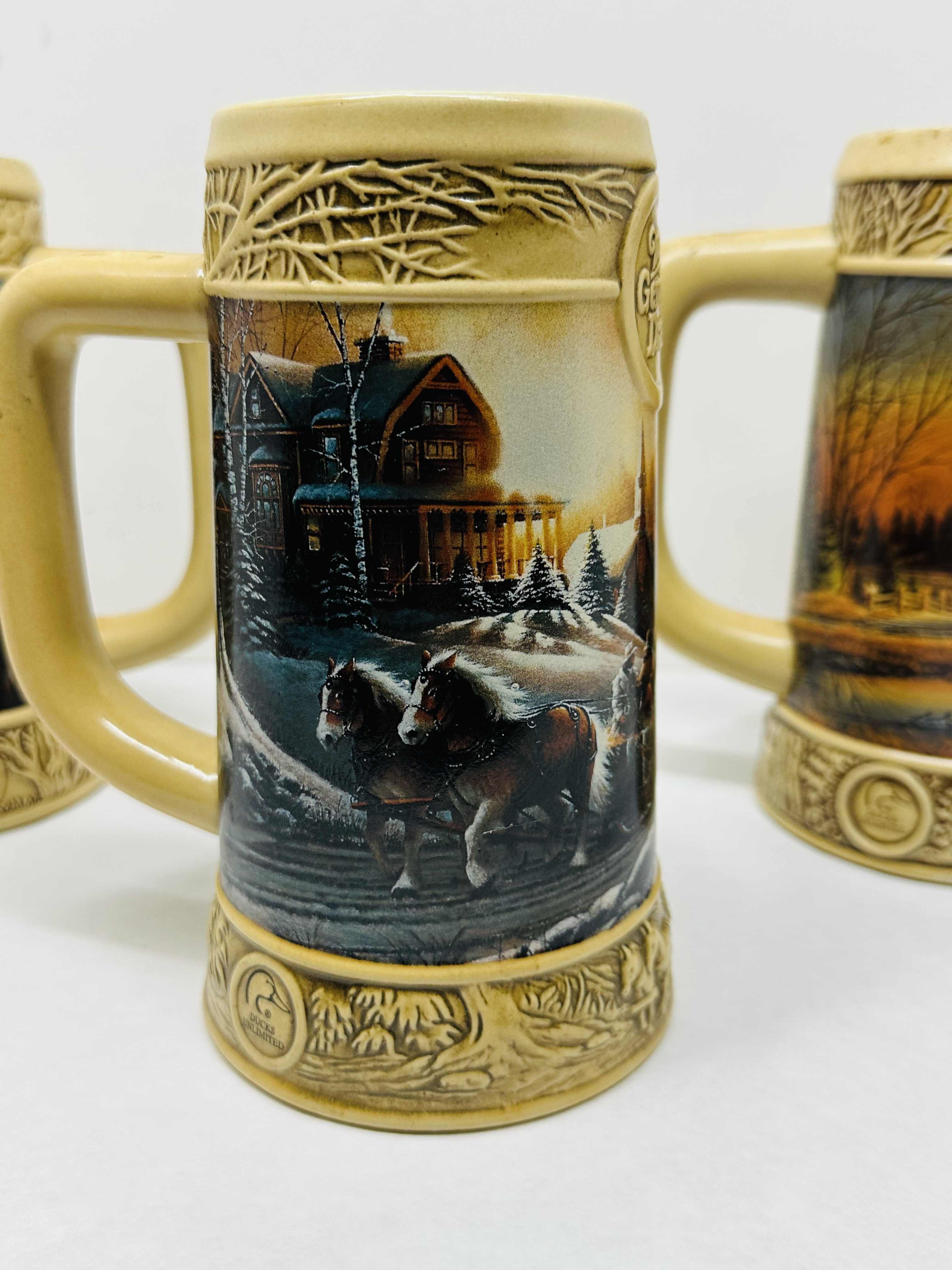 MILLER TERRY REDLIN CERAMIC STEINS 1990S