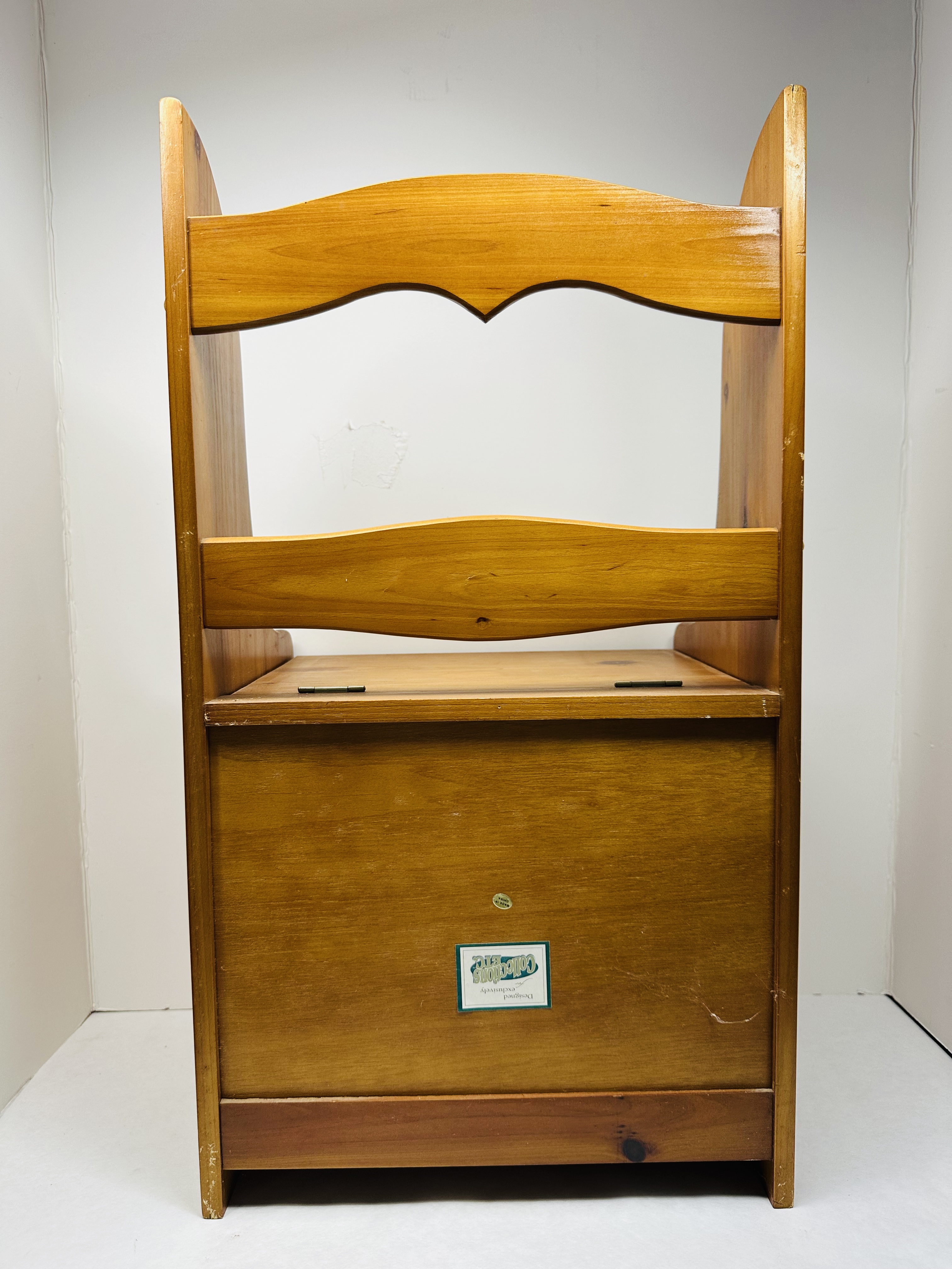 COLLECTIONS ETC. PINE STORAGE BENCH, CONTEMPORARY