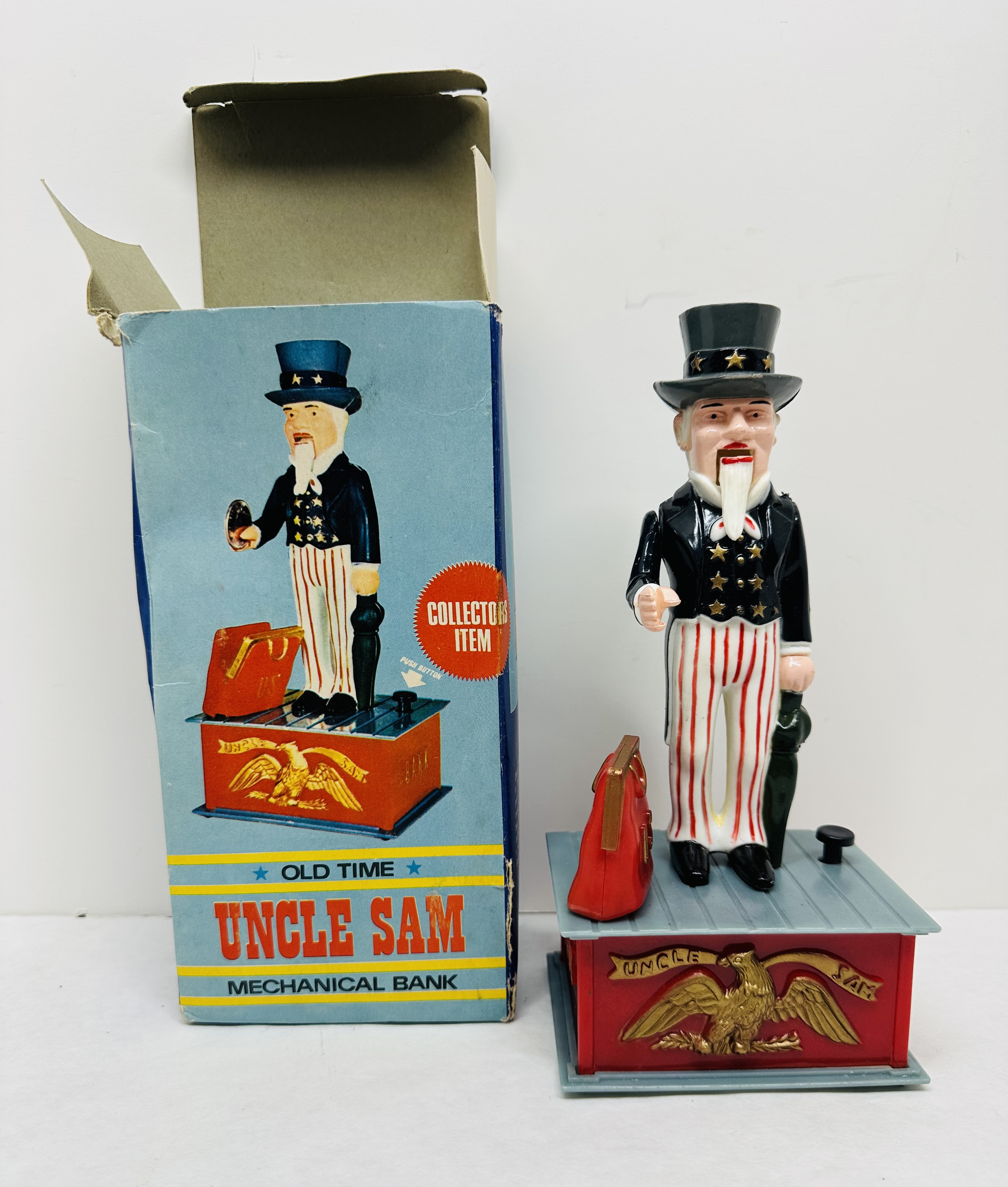 EMSON INC. UNCLE SAM MECHANICAL BANK, 1975