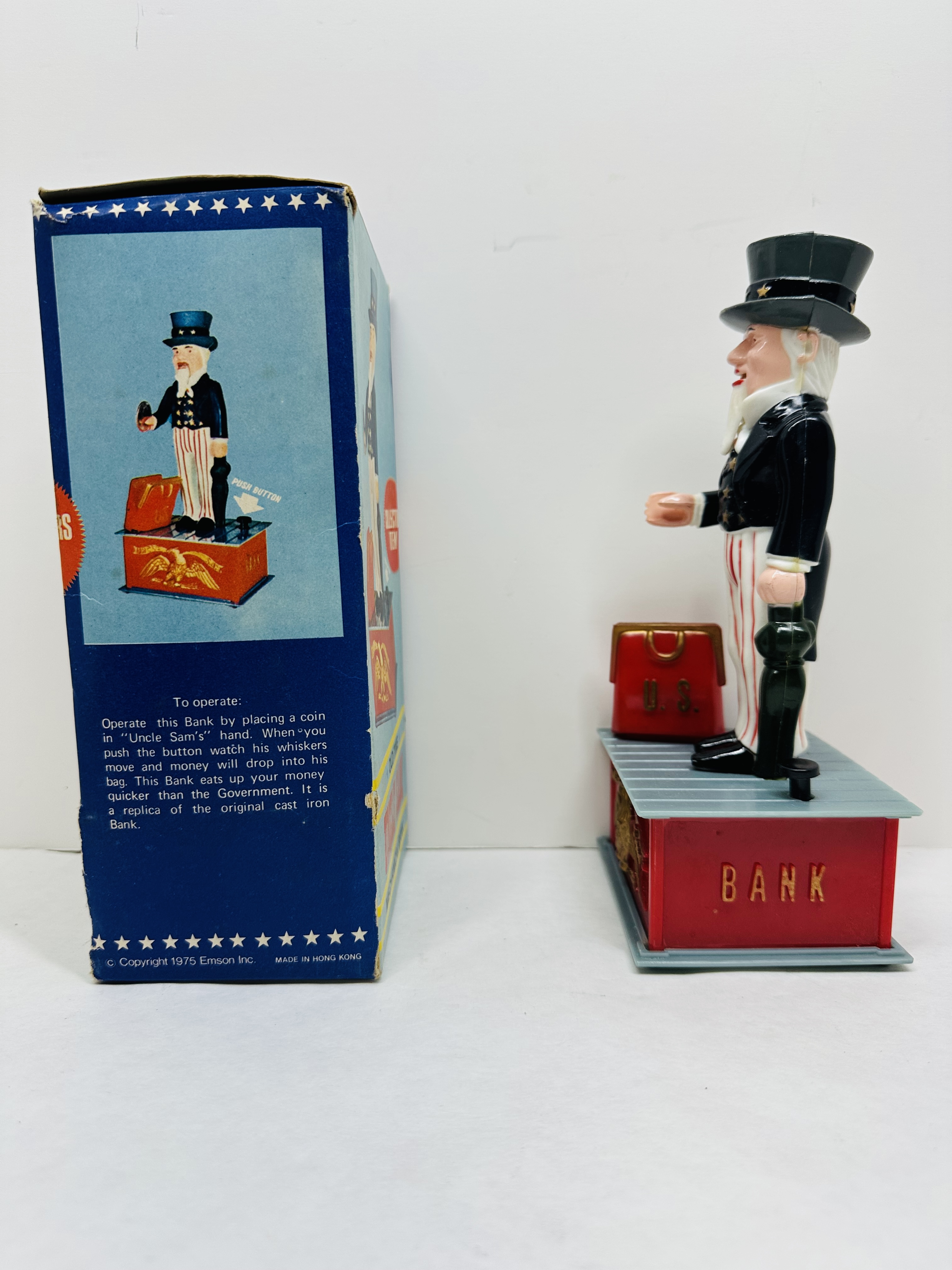 EMSON INC. UNCLE SAM MECHANICAL BANK, 1975