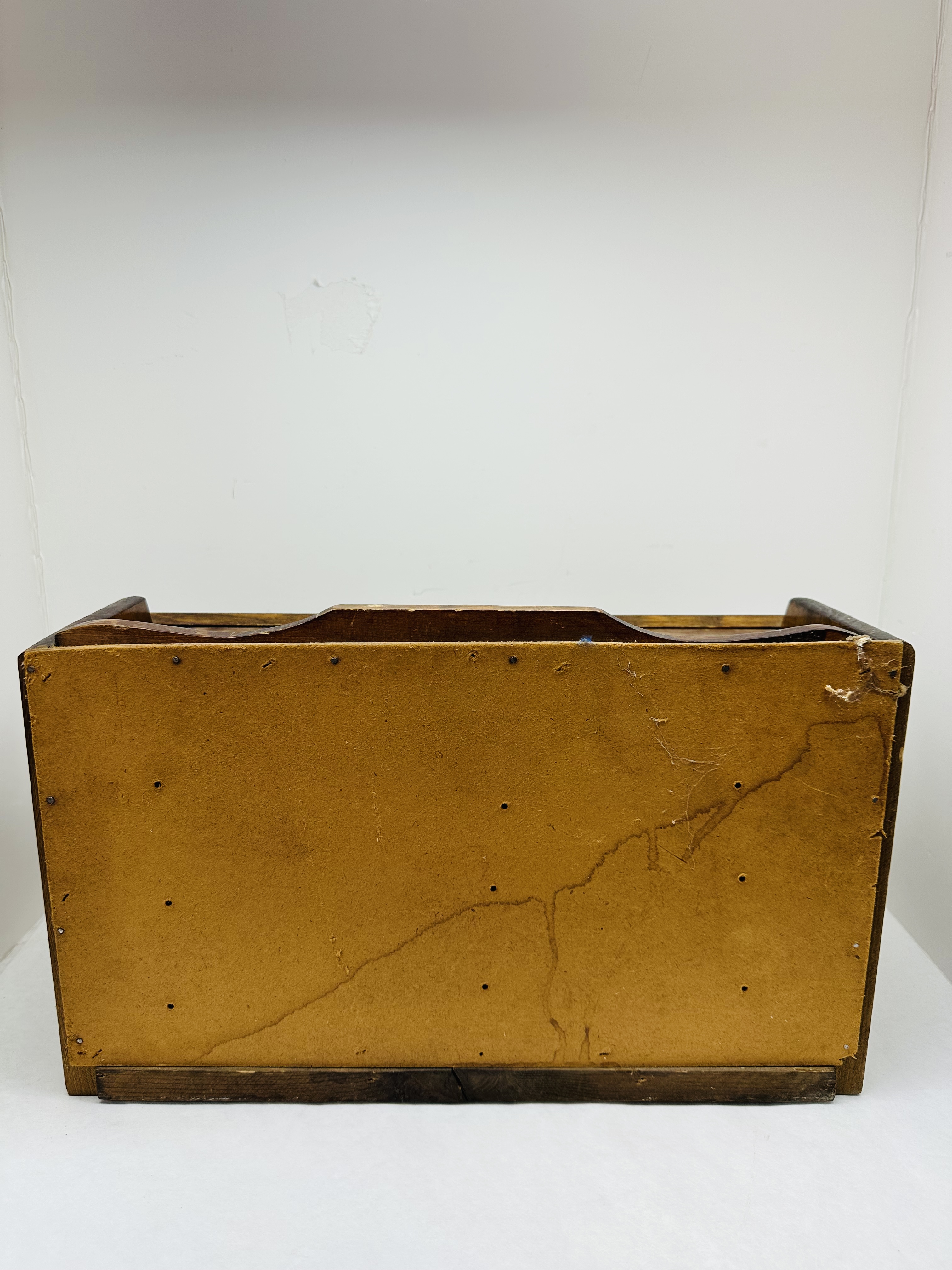 VINTAGE STAINED WOOD BREAD BOX