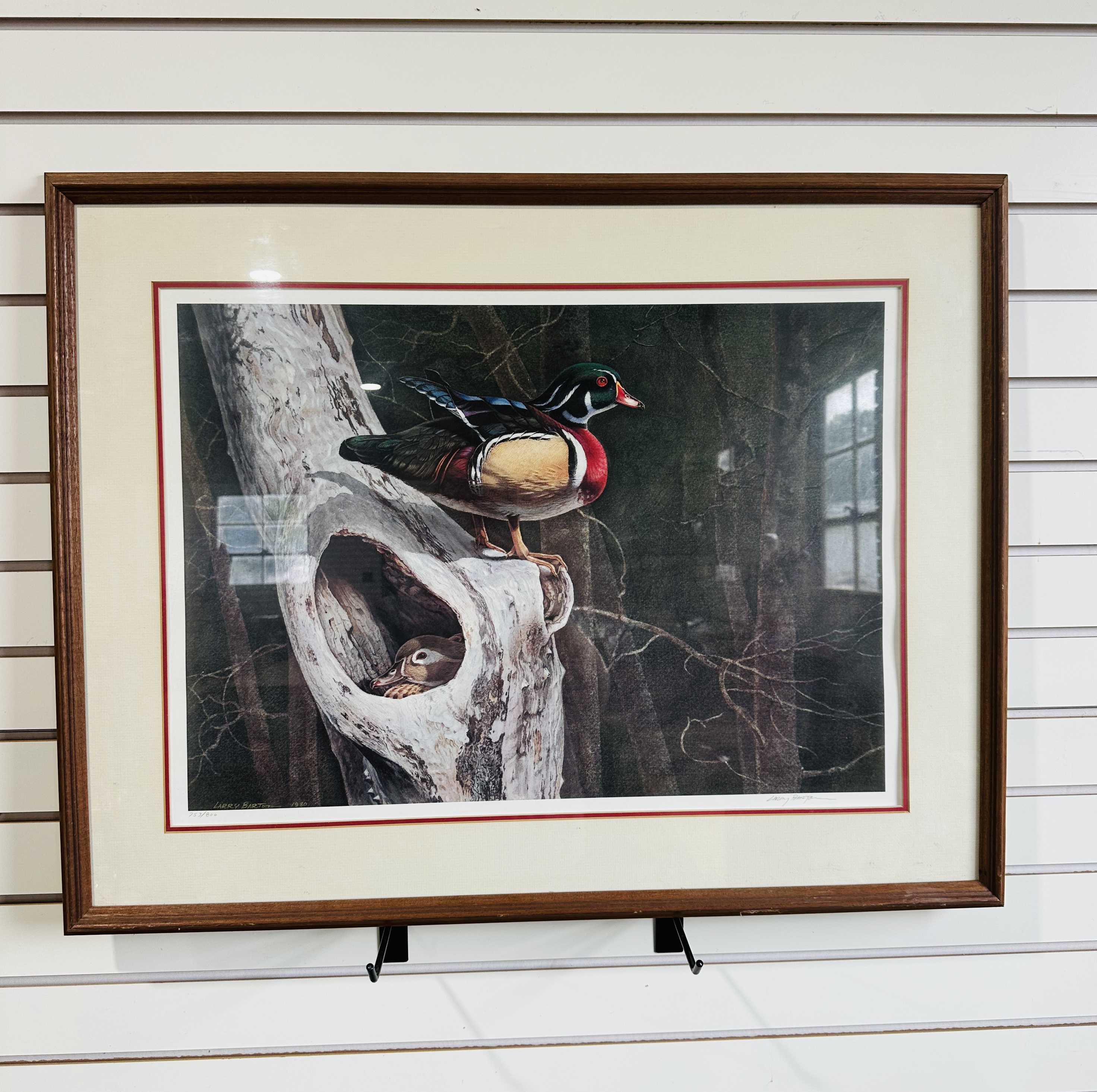 LARRY BARTON WOOD DUCK LITHOGRAPH 1982