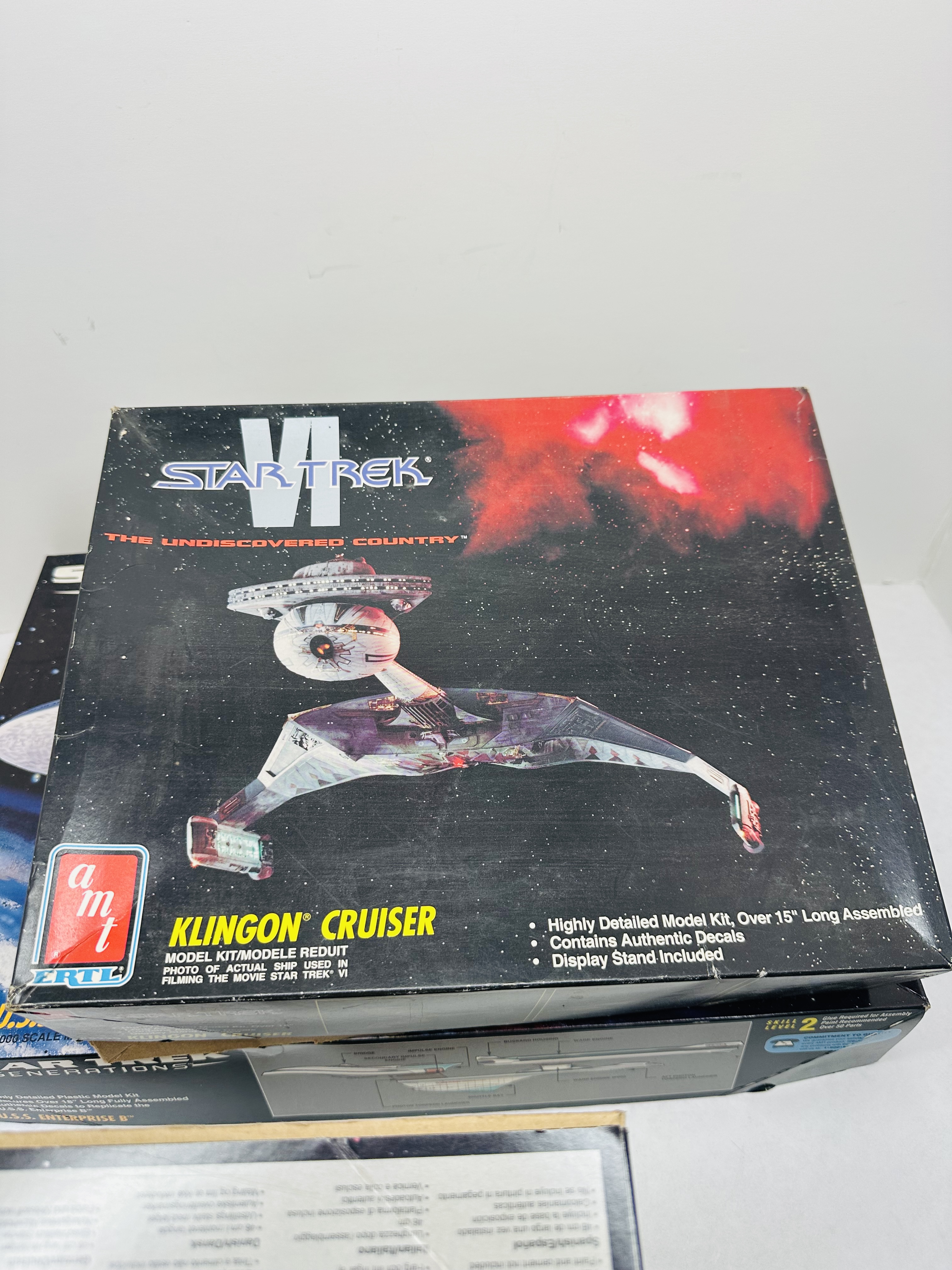 AMT/ERTL THREE STAR TREK MODEL KITS, 1990S